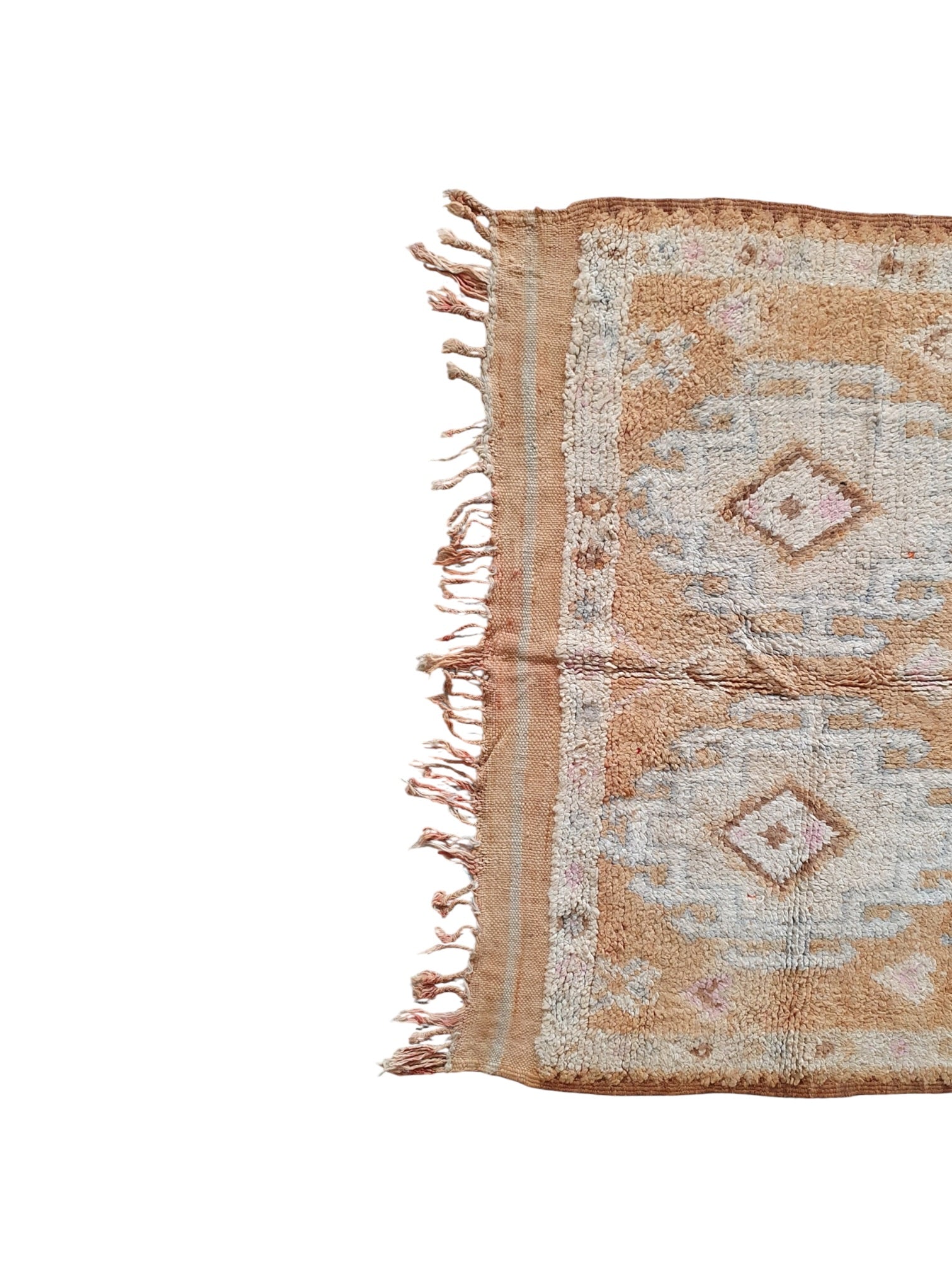Vintage Moroccan Rug | 288cm x 157cm - honeyed camel Boujaad