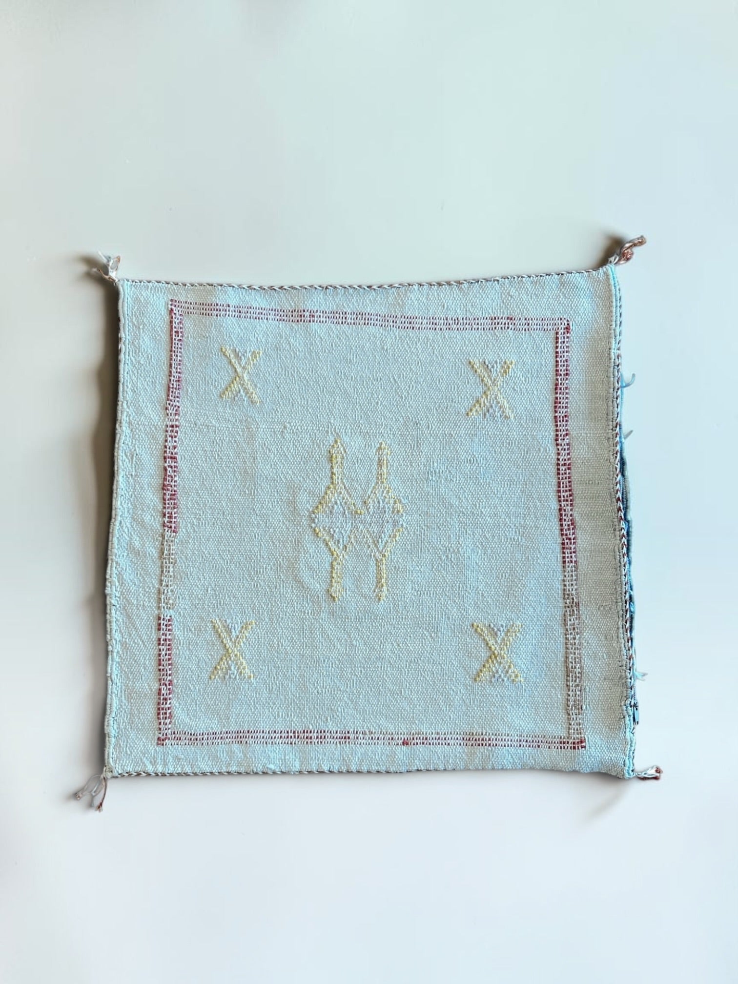 Moroccan Cactus Silk Cushion 50x50cm | Stone Linen