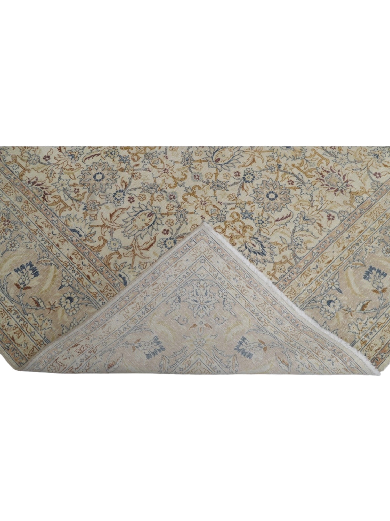 Rare 1950s Vintage Turkish Rug - Château Bleu Oushak (352cm x 250cm)
