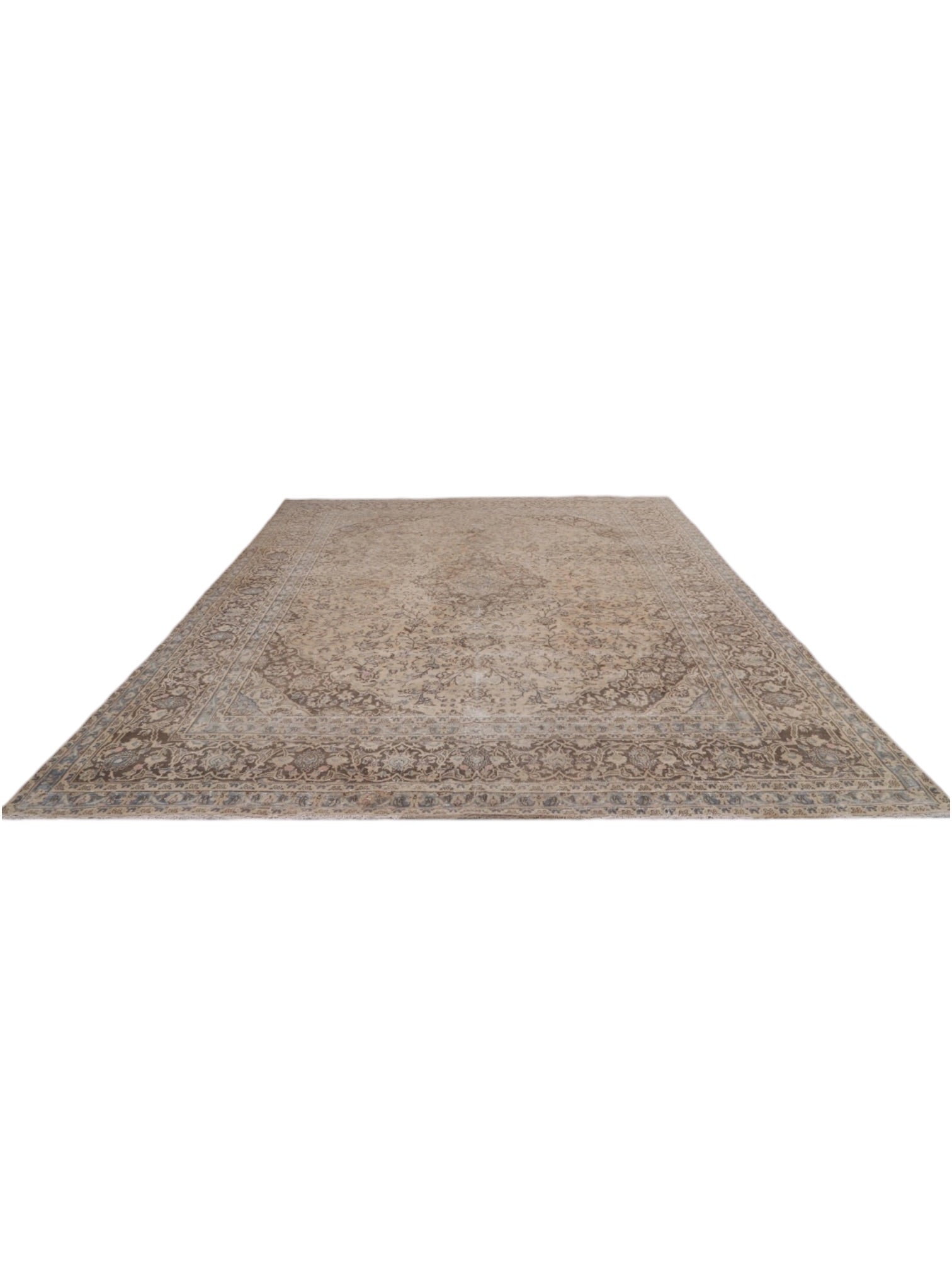 Rare 1960s Vintage Turkish Rug - Café Noisette Oushak (372cm x 298cm)