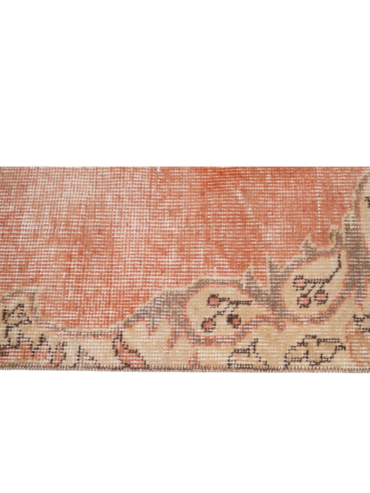 Vintage Turkish Rug - Terracotta Bloom Oushak (245cm x 125cm)