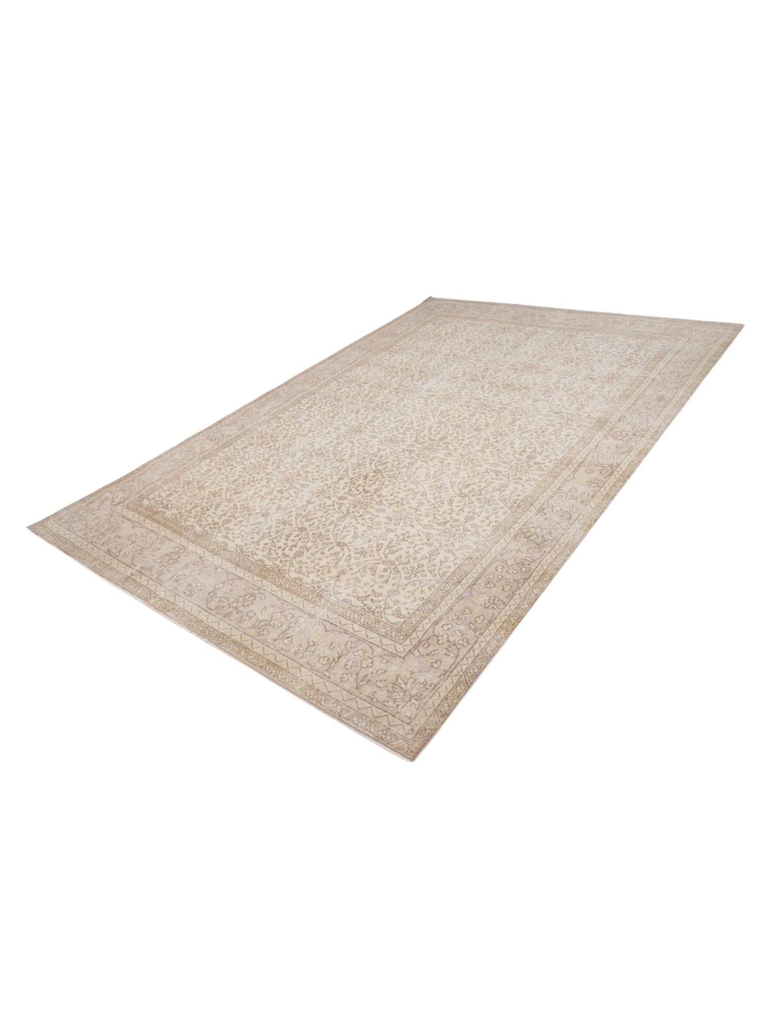 Vintage Turkish Rug - Ivory Garden Oushak (304cm x 210 cm)