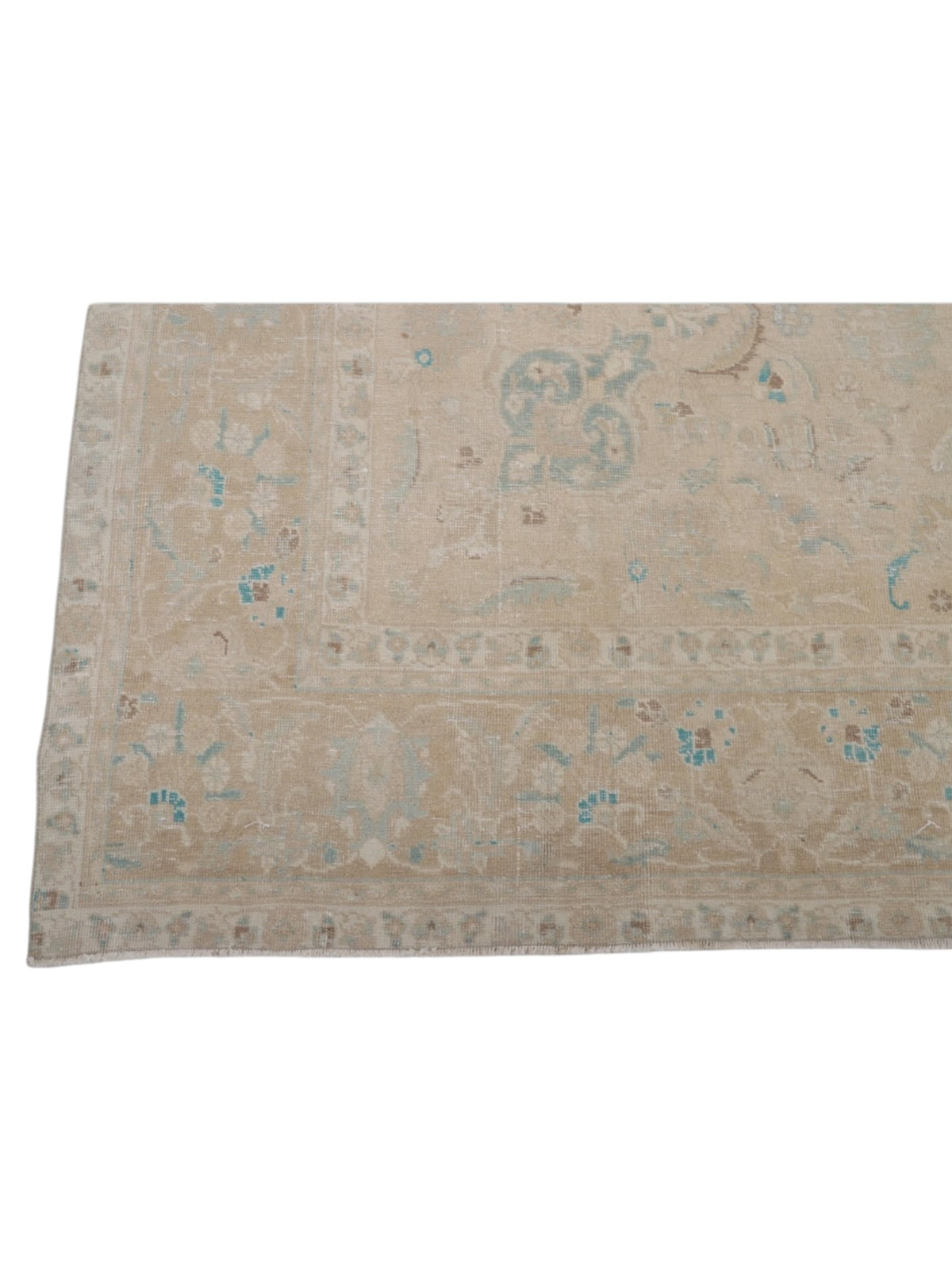 Rare 1950s Vintage Turkish Rug - Blue Bloom Oushak (393cm x 295cm)