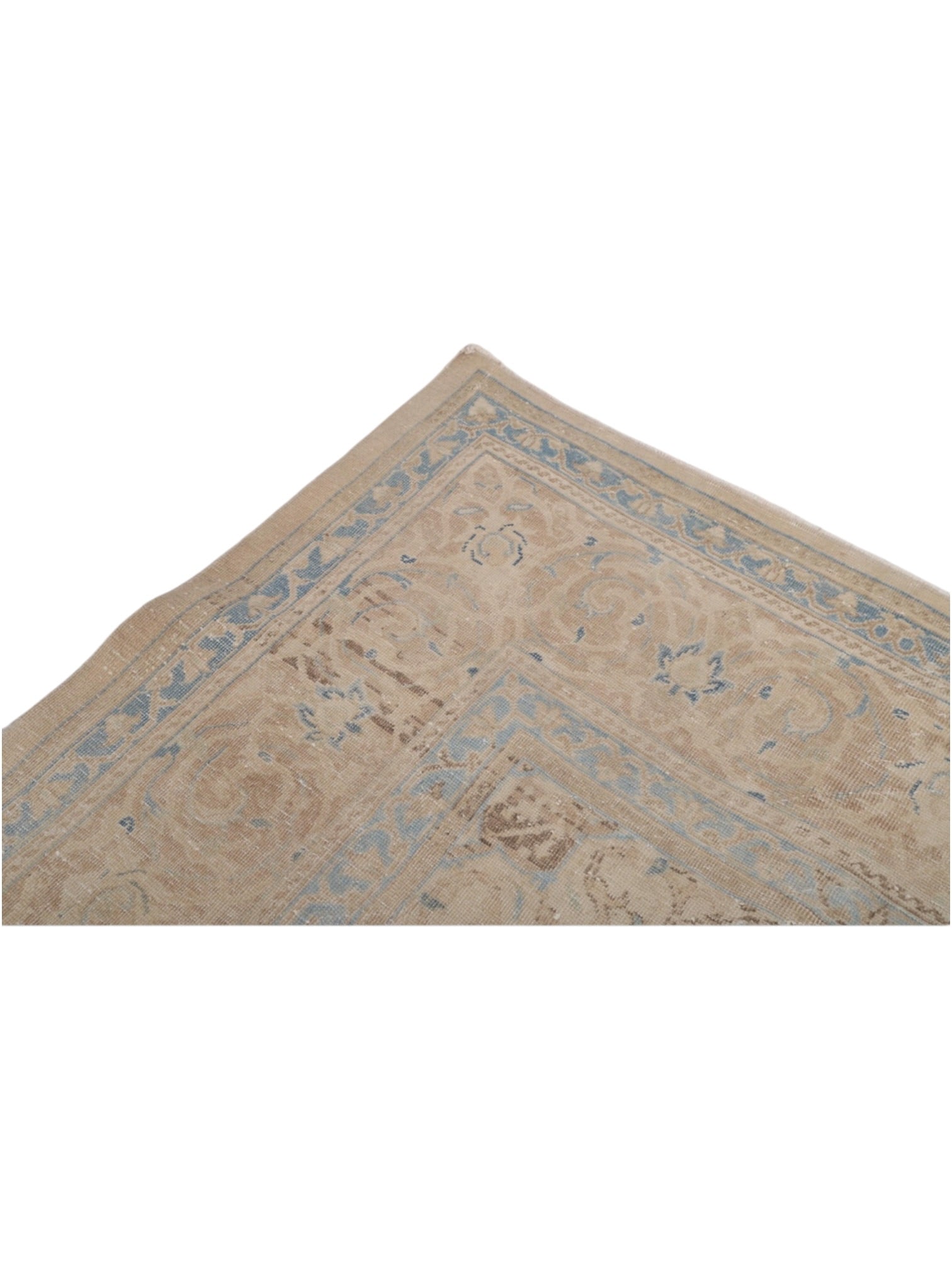 Rare 1950s Vintage Turkish Rug - Villa Bleu Oushak (406cm x 283cm)