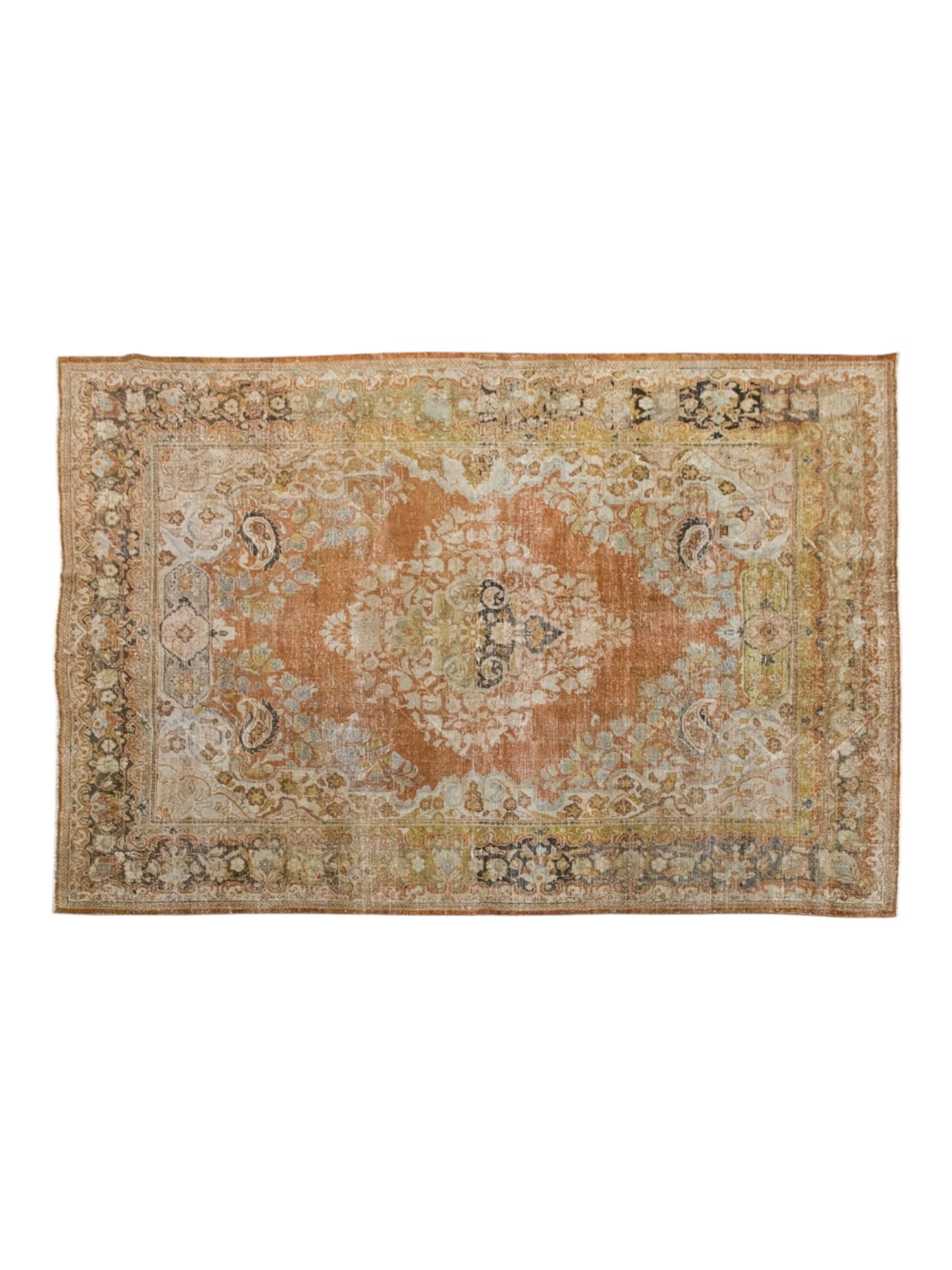 Vintage Turkish Oushak Rug - Terracotta Garden (314cm x 210cm)