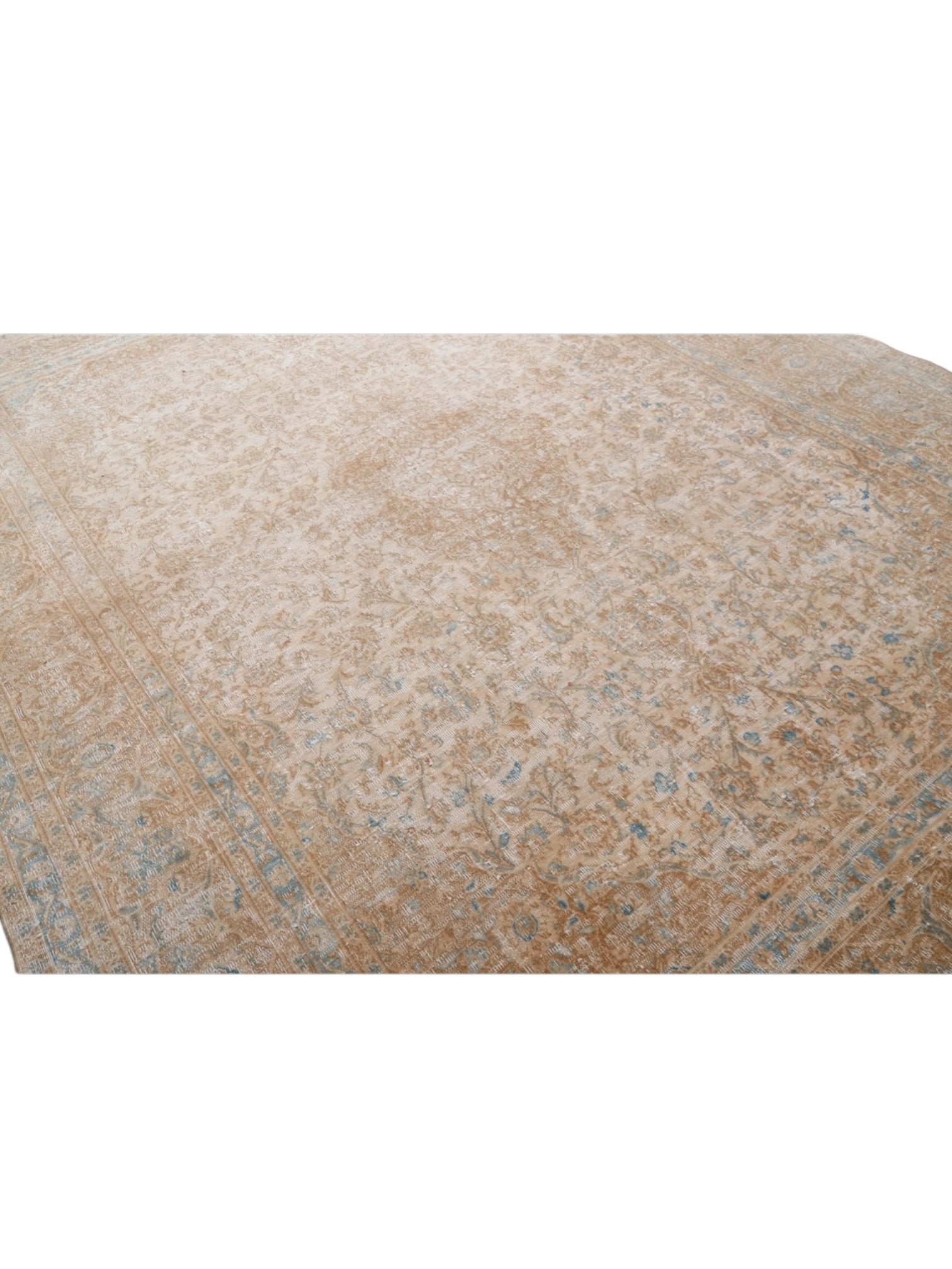 Rare Vintage Turkish Rug - Sable Bleu Oushak (382 cm x 288 cm)