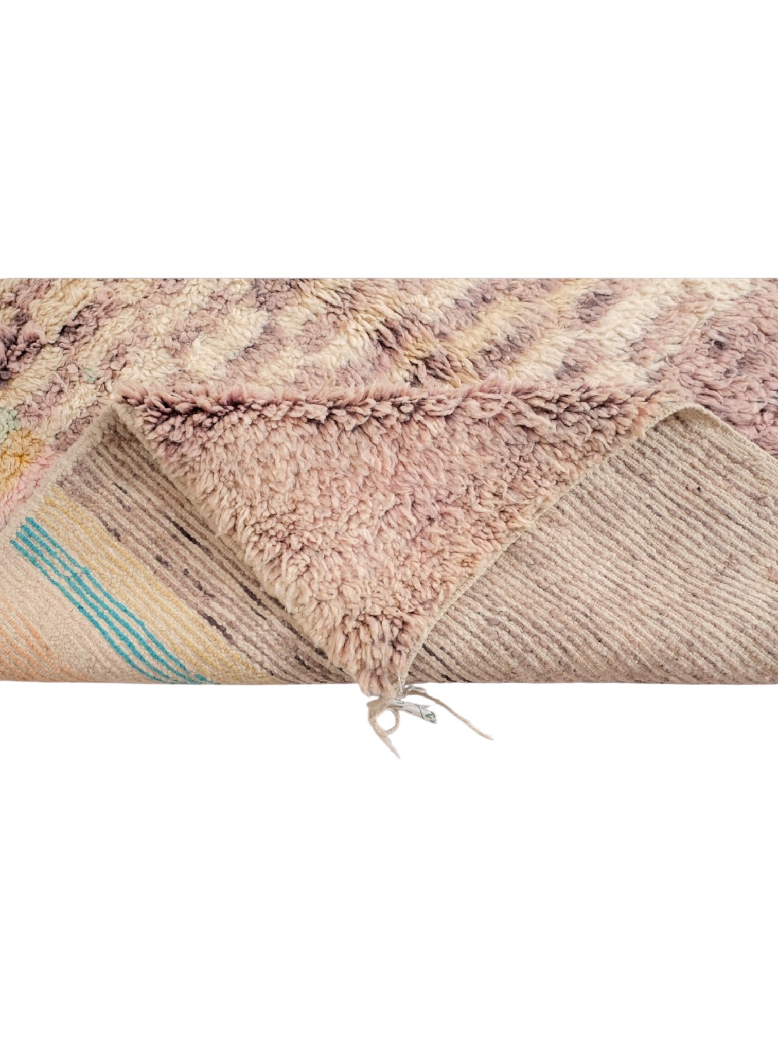 Vintage Moroccan Rug | 245cm x 172cm - Pastel Mirage Boujaad