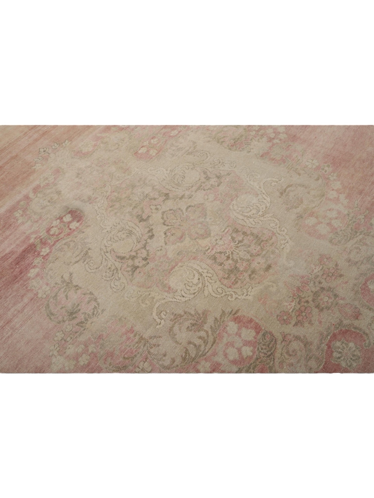 Vintage Turkish Rug - Rosé Jardin Oushak (358cm x 270cm)