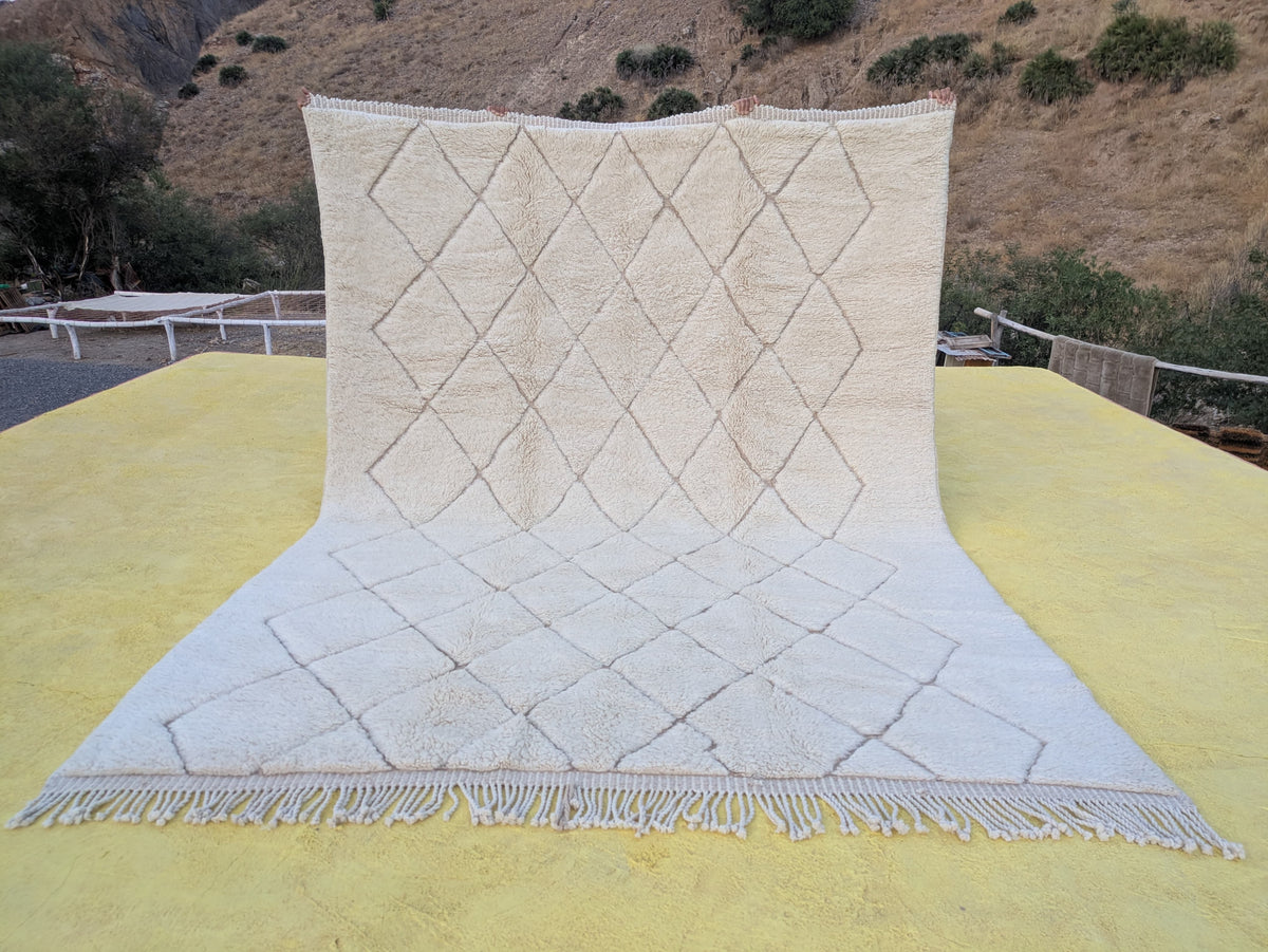 Moroccan Beni Mrirt Rug | 350cm x 255cm | Winter Diamond- Ready Now