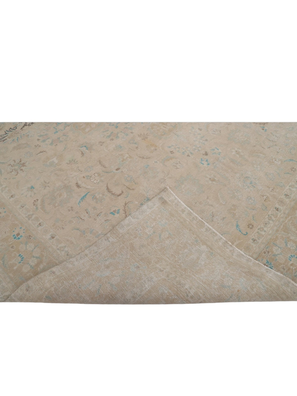 Rare 1950s Vintage Turkish Rug - Blue Bloom Oushak (393cm x 295cm)