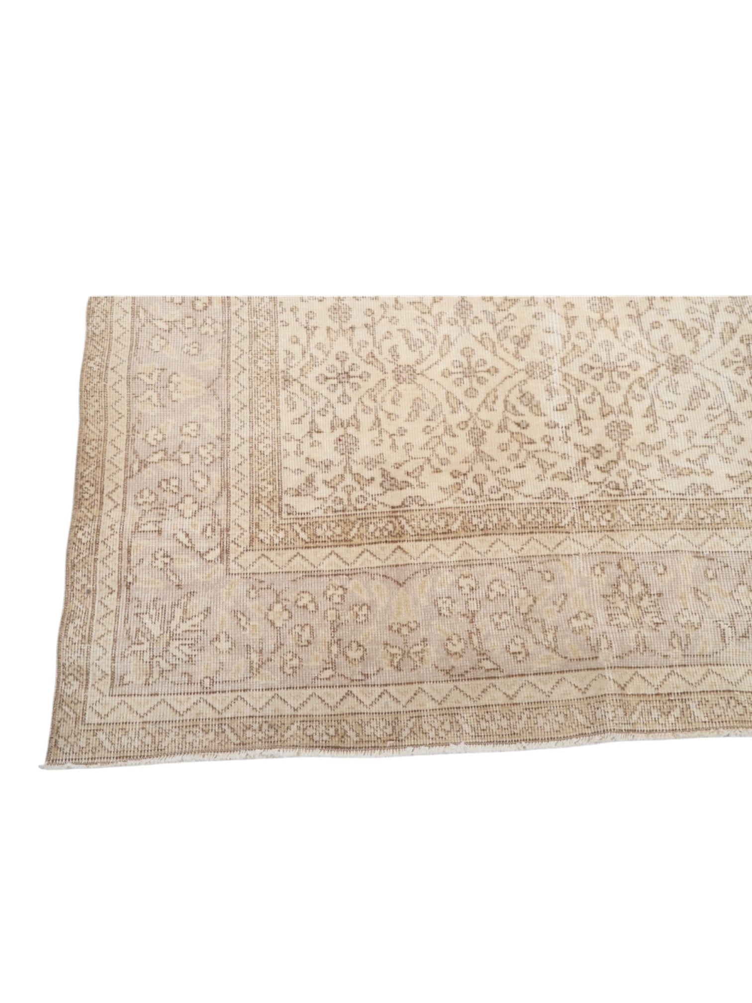 Vintage Turkish Rug - Ivory Garden Oushak (304cm x 210 cm)
