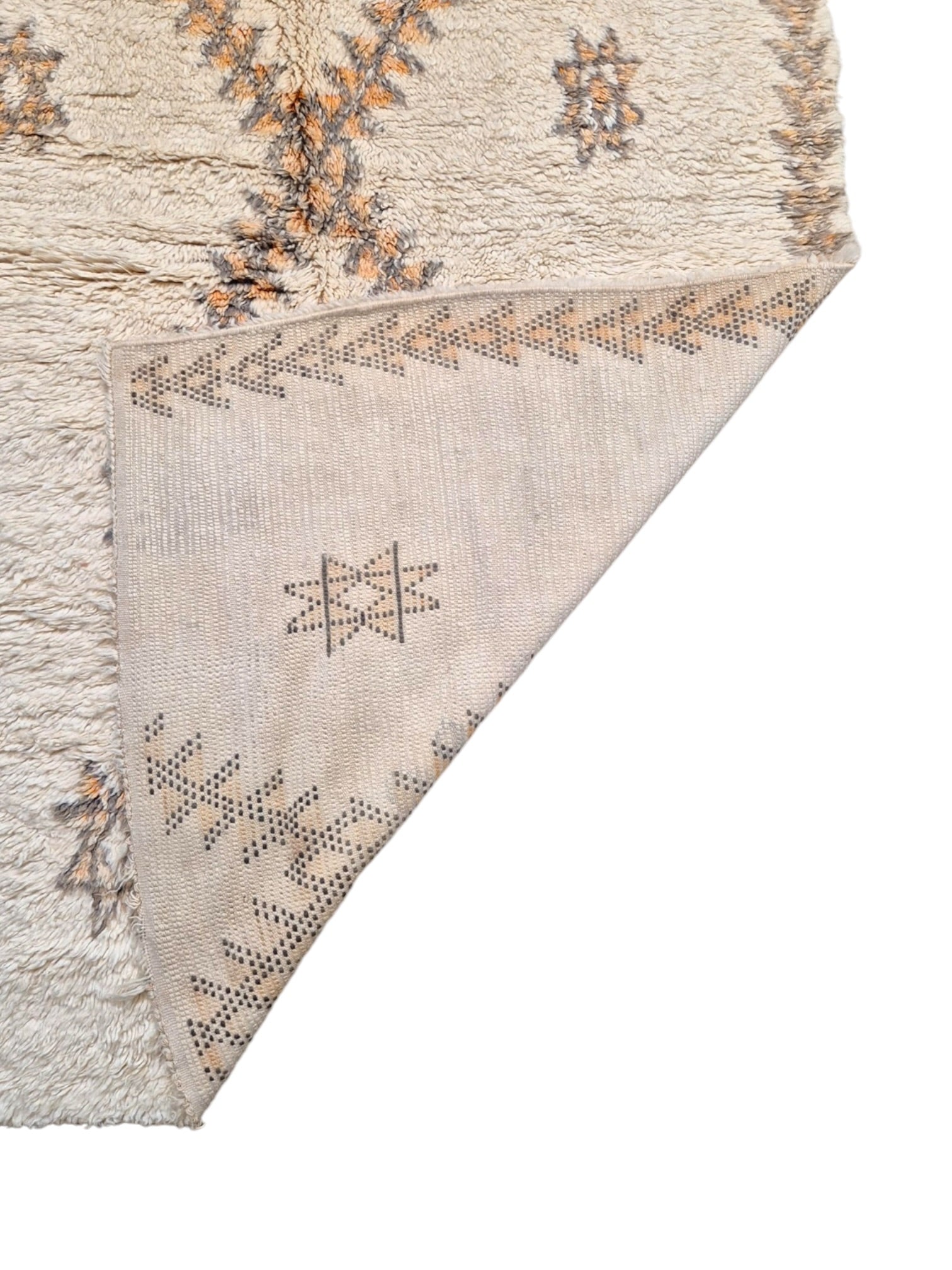 Vintage Moroccan Beni Ourain Rug | 267cm x 167cm - Beni Snow