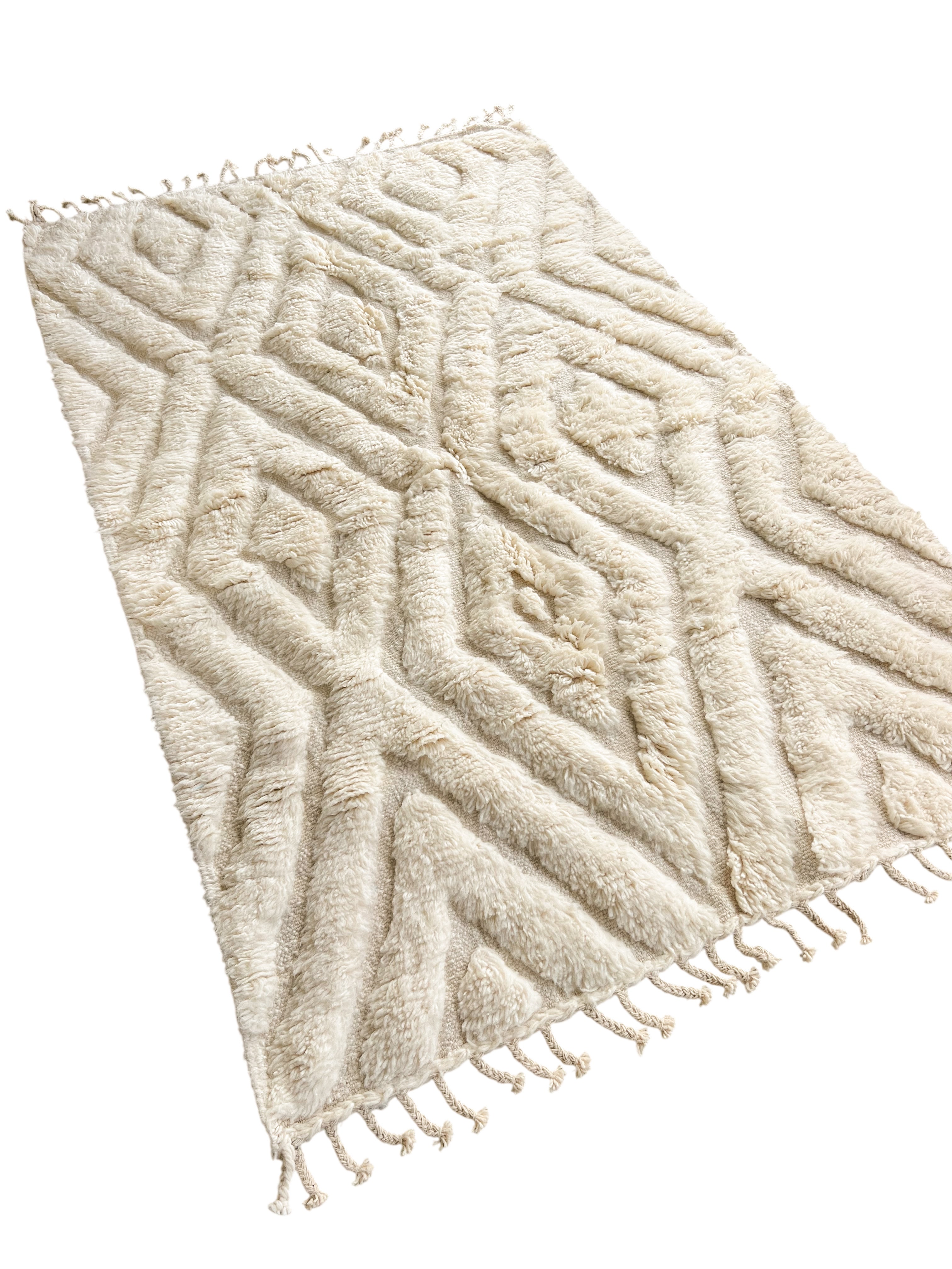 Original Moroccan Beni Ourain Wool Rug - Alma 02 (150cm x 250cm )