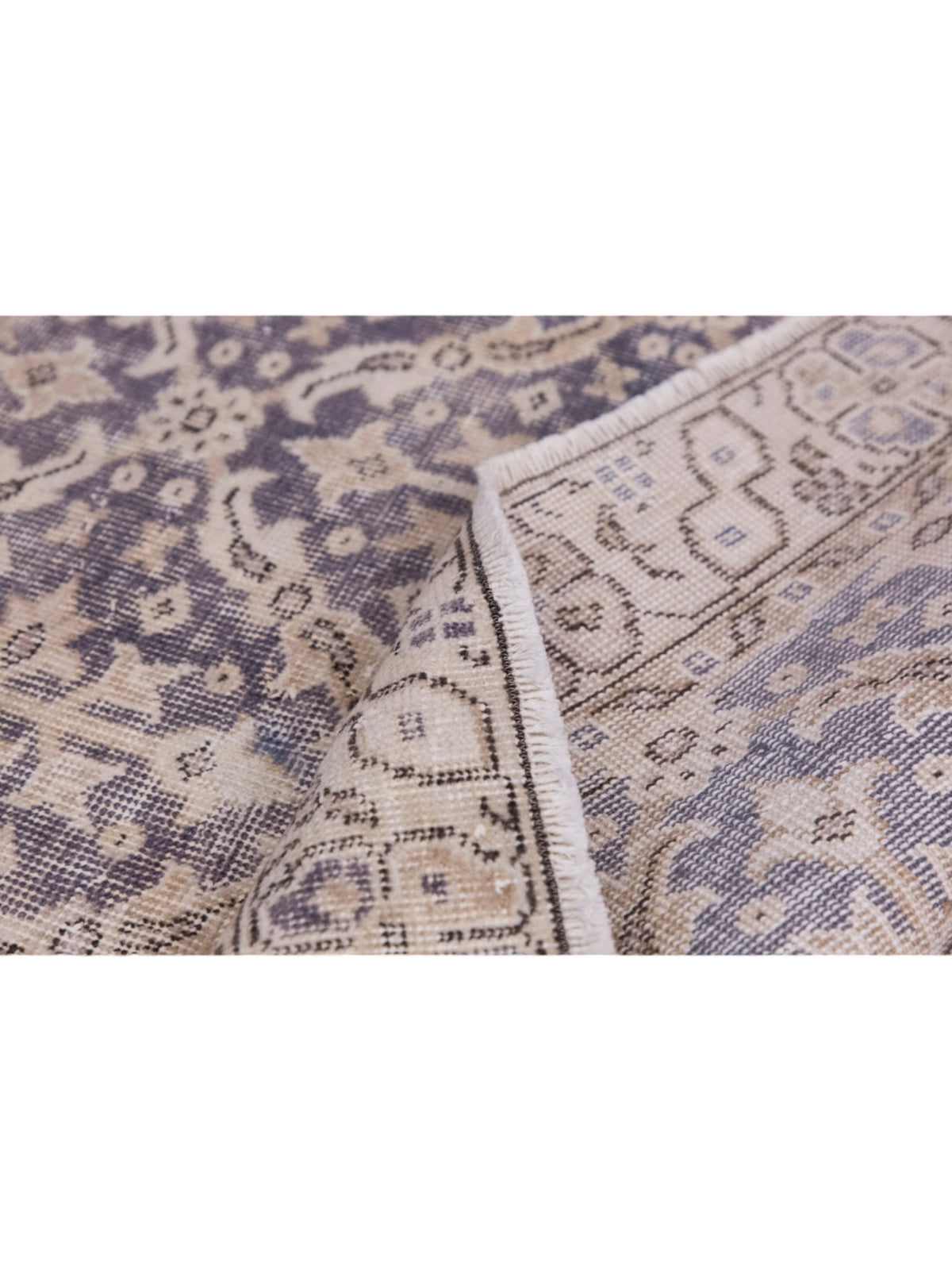 Vintage Turkish Rug | Blue Reverie Oushak - (192cm x 116cm)