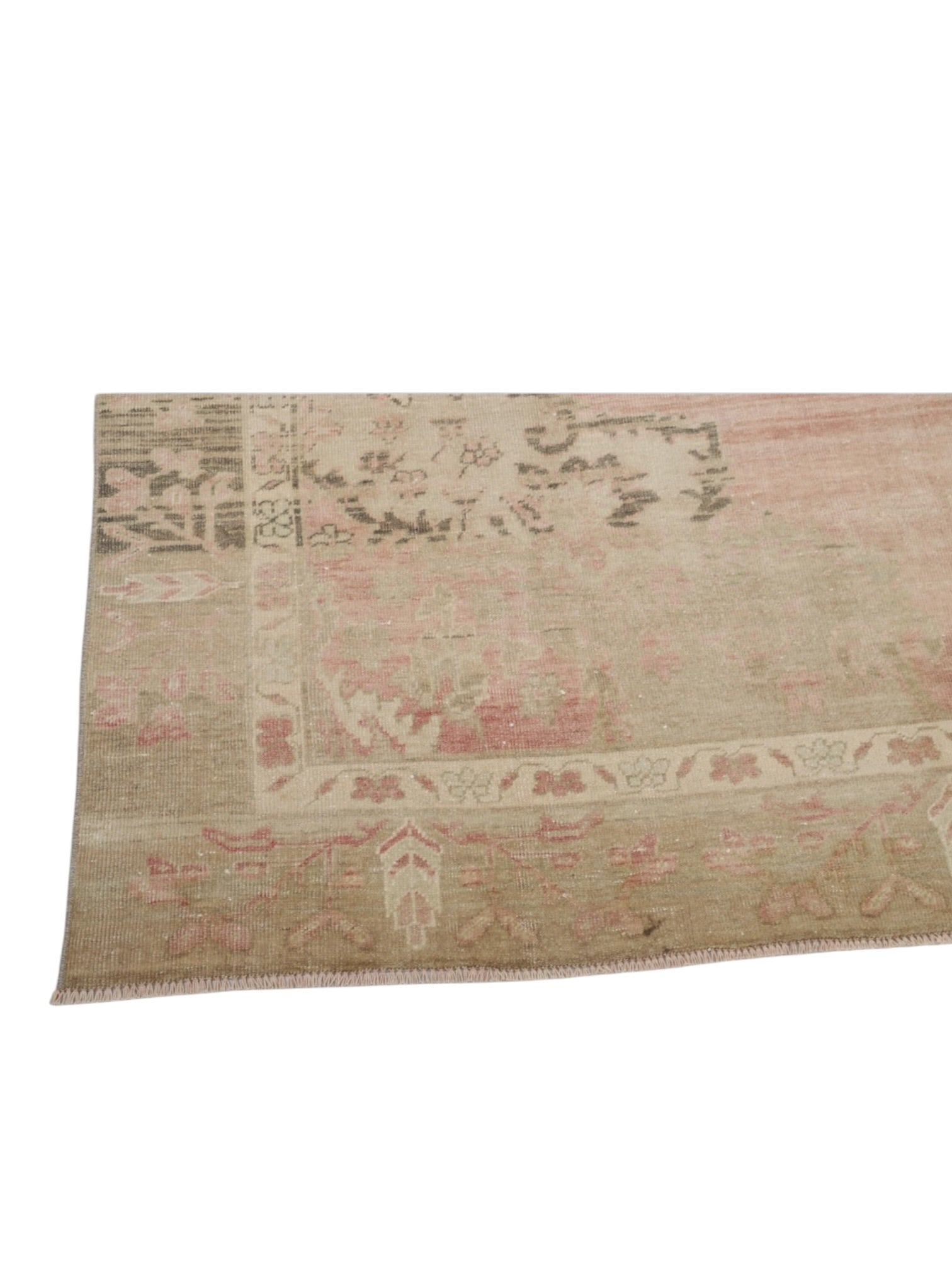 Vintage Turkish Rug - Rosé Jardin Oushak (358cm x 270cm)