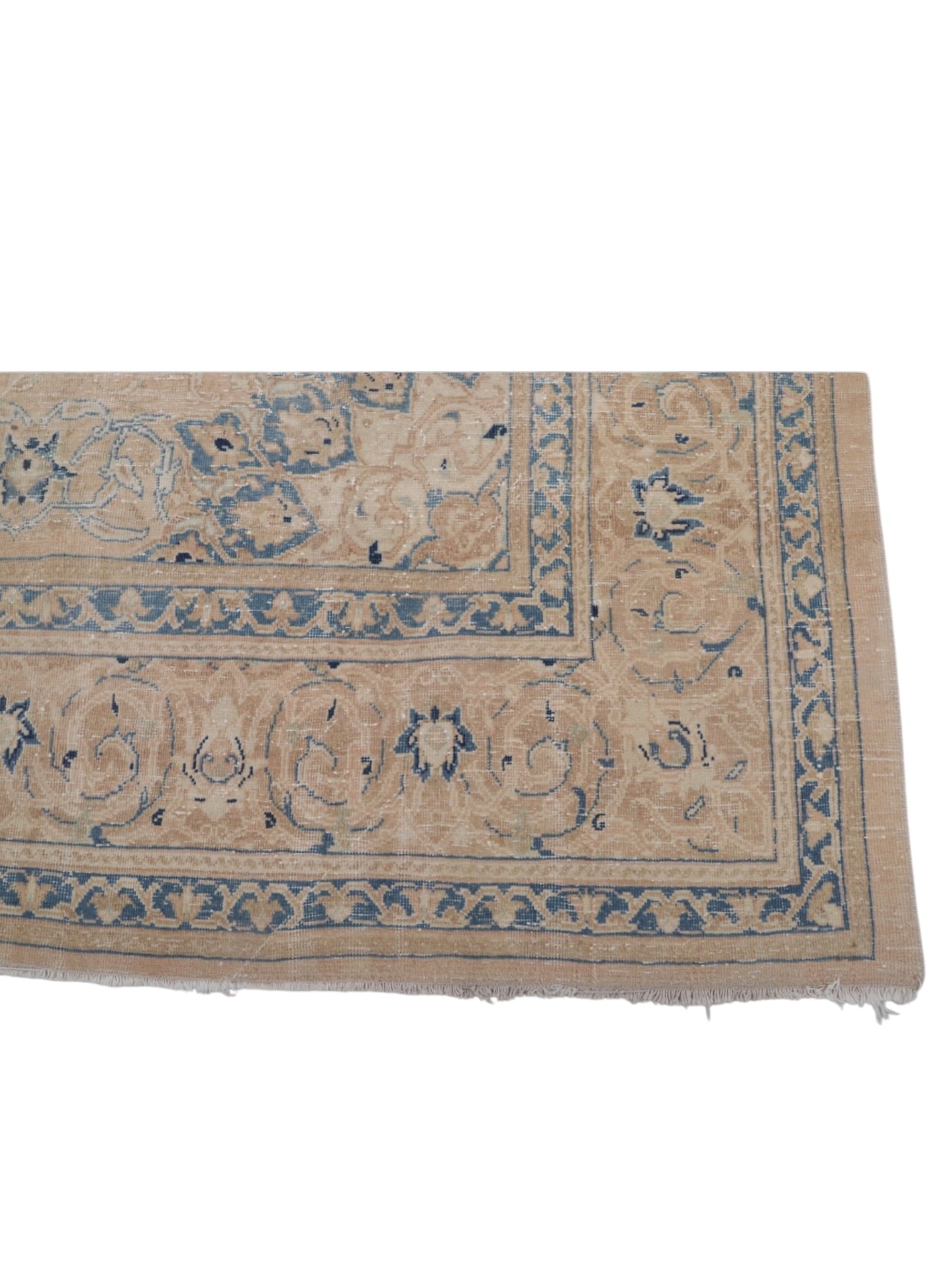 Rare 1950s Vintage Turkish Rug - Villa Bleu Oushak (406cm x 283cm)