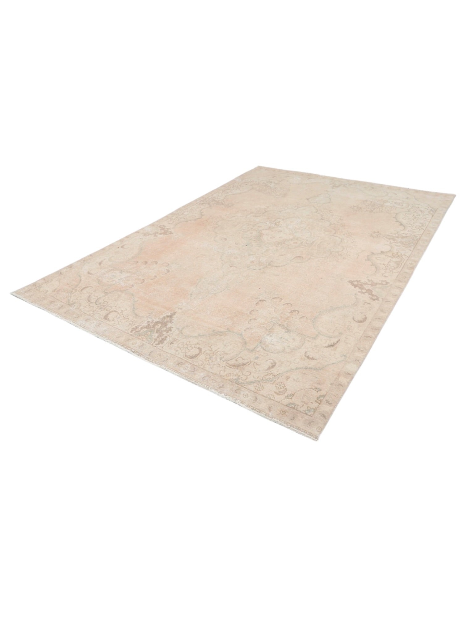 Vintage Turkish Rug - Faded Blossom Oushak (323cm x 216cm)