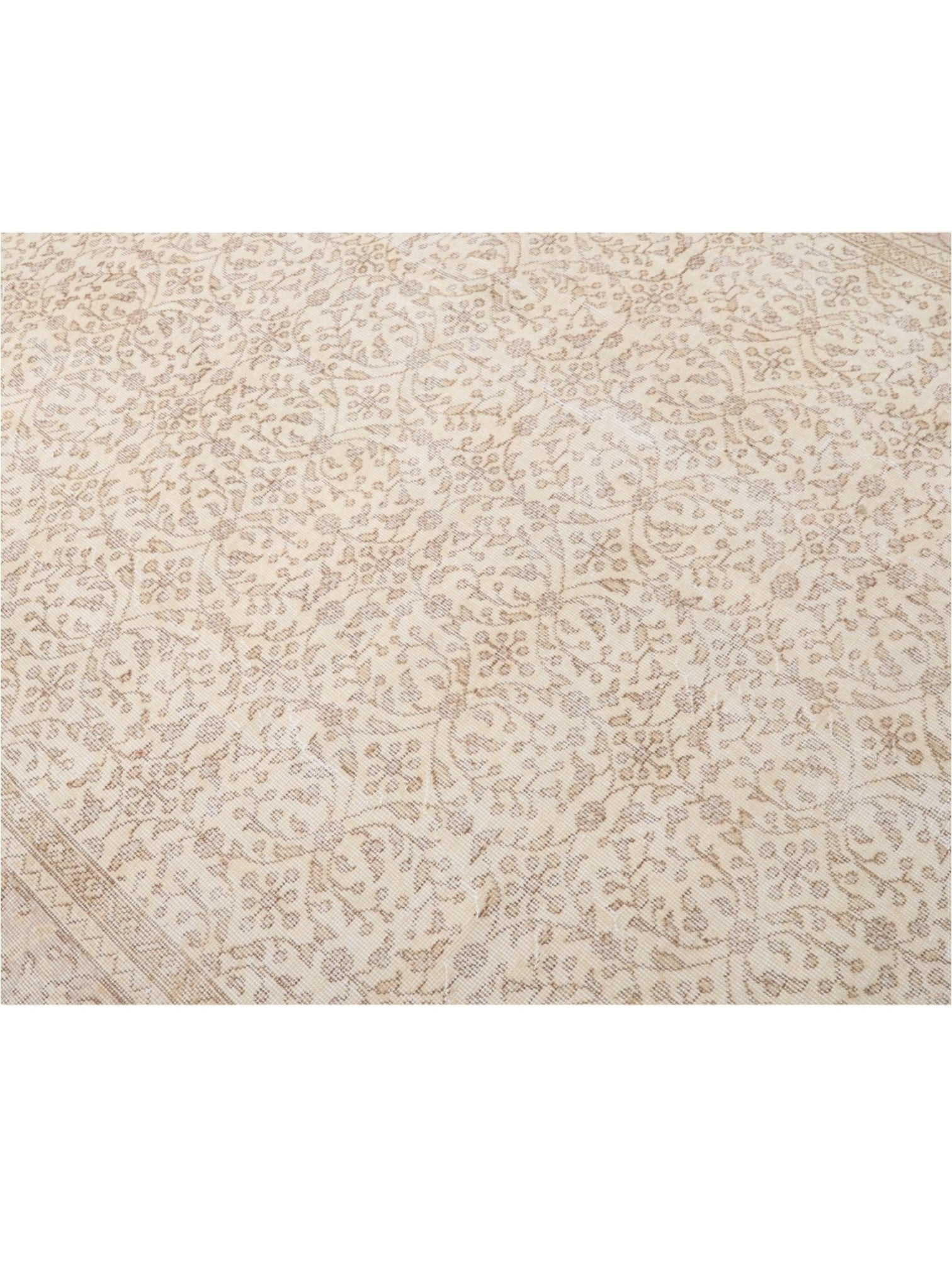 Vintage Turkish Rug - Ivory Garden Oushak (304cm x 210 cm)