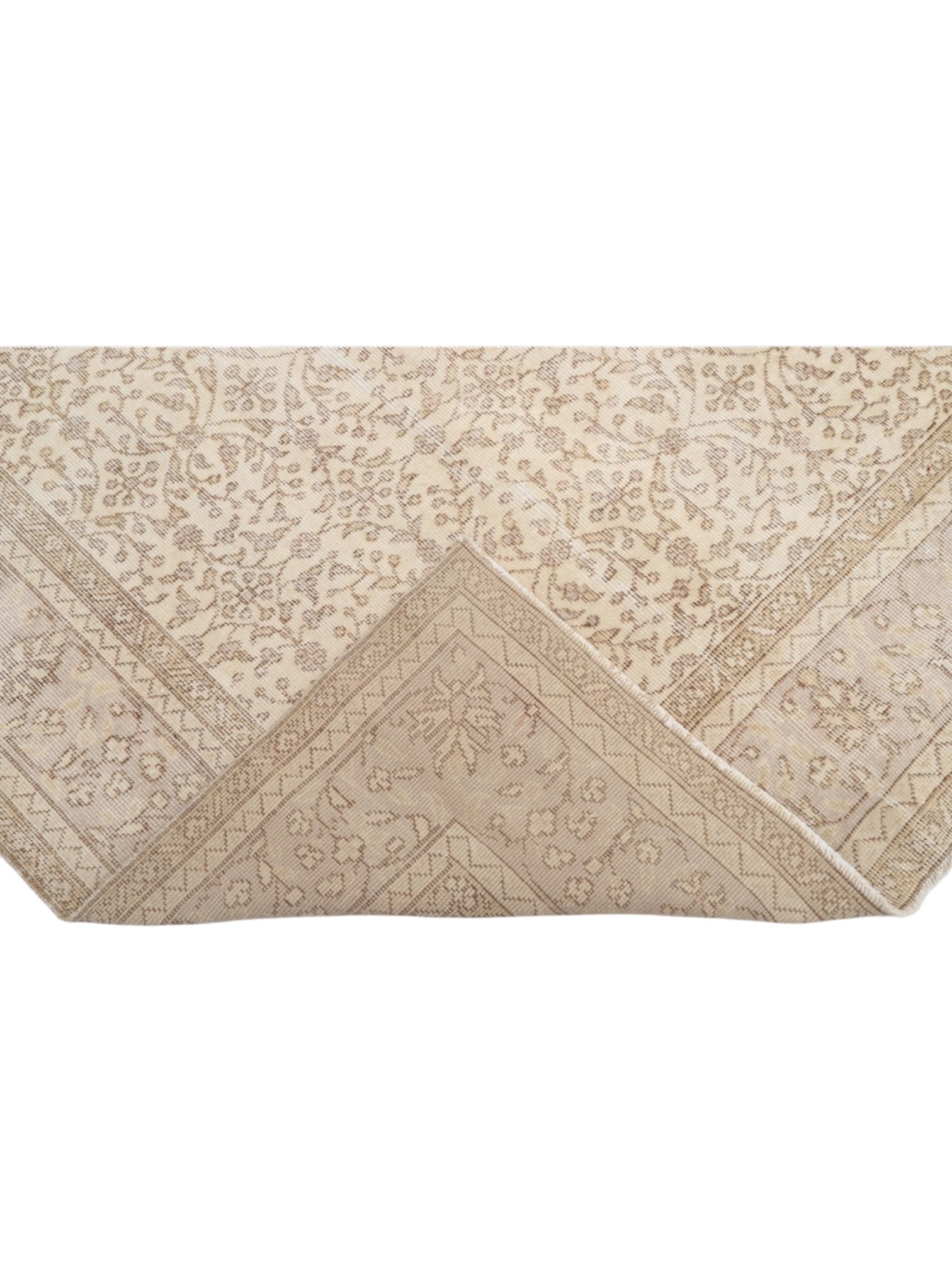 Vintage Turkish Rug - Ivory Garden Oushak (304cm x 210 cm)