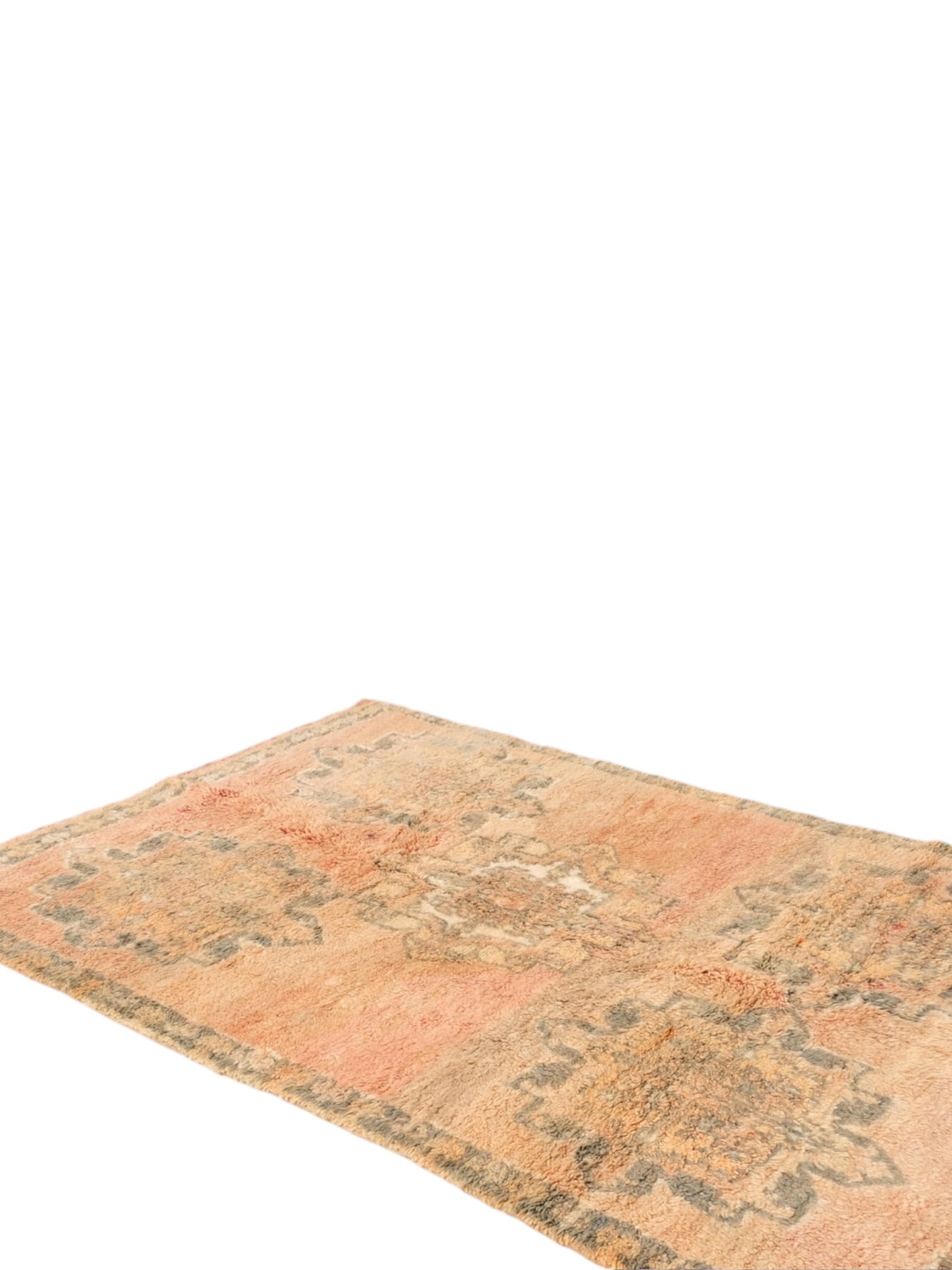 Vintage Moroccan Rug | 272cm x 172cm - Apricot Blush Boujaad