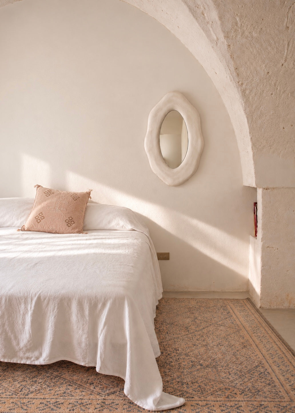 Paloma Mirror - Oval Plaster Wall Mirror | Pre Order End Nov