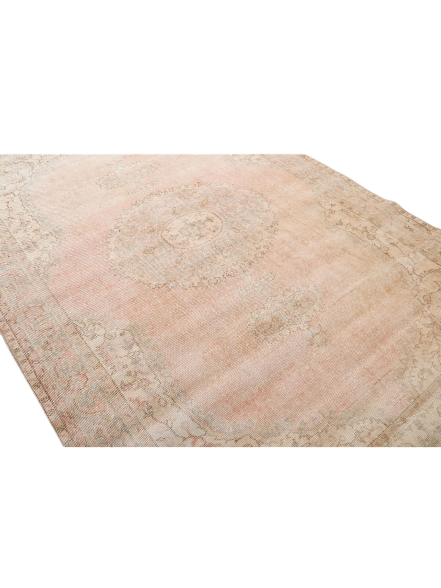 Rare Vintage Turkish Rug - Strawberry Bloom Oushak (316cm x 209cm)