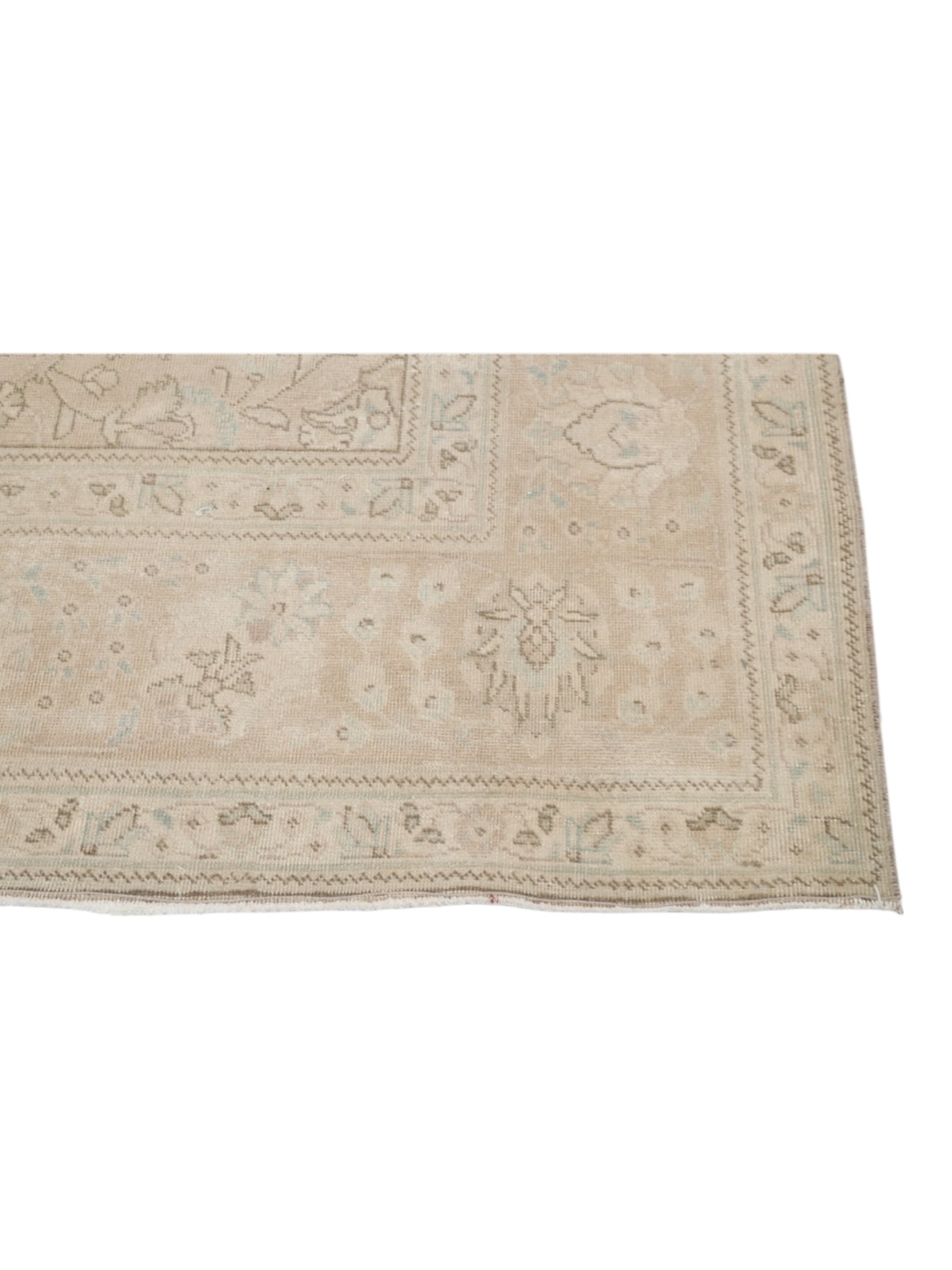 Oversized Neutral Vintage Turkish Rug - Jardin Blush Oushak (384cm x 303cm)