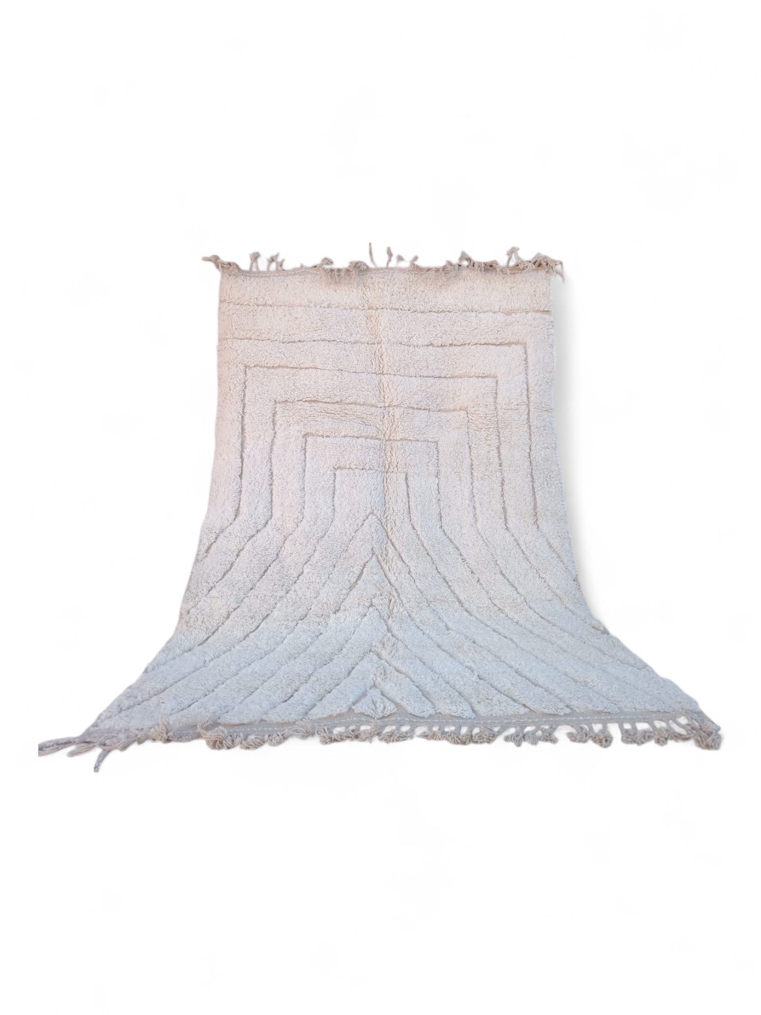 Original Moroccan Beni Ourain Wool Rug - Labyrinth 12 ( 300cm x 200cm )