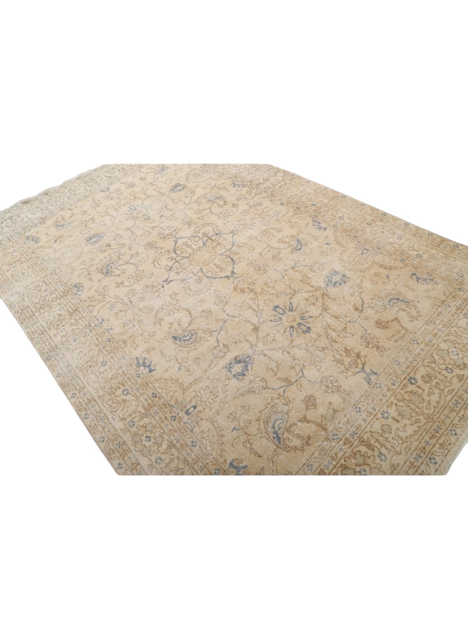 Rare Vintage Turkish Rug - Bluebell Beauty Oushak (314cm x 204cm)