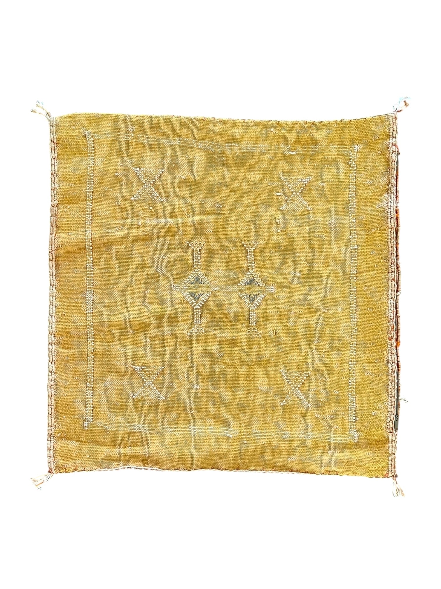 Moroccan Cactus Silk 50x50cm | Golden Saffron