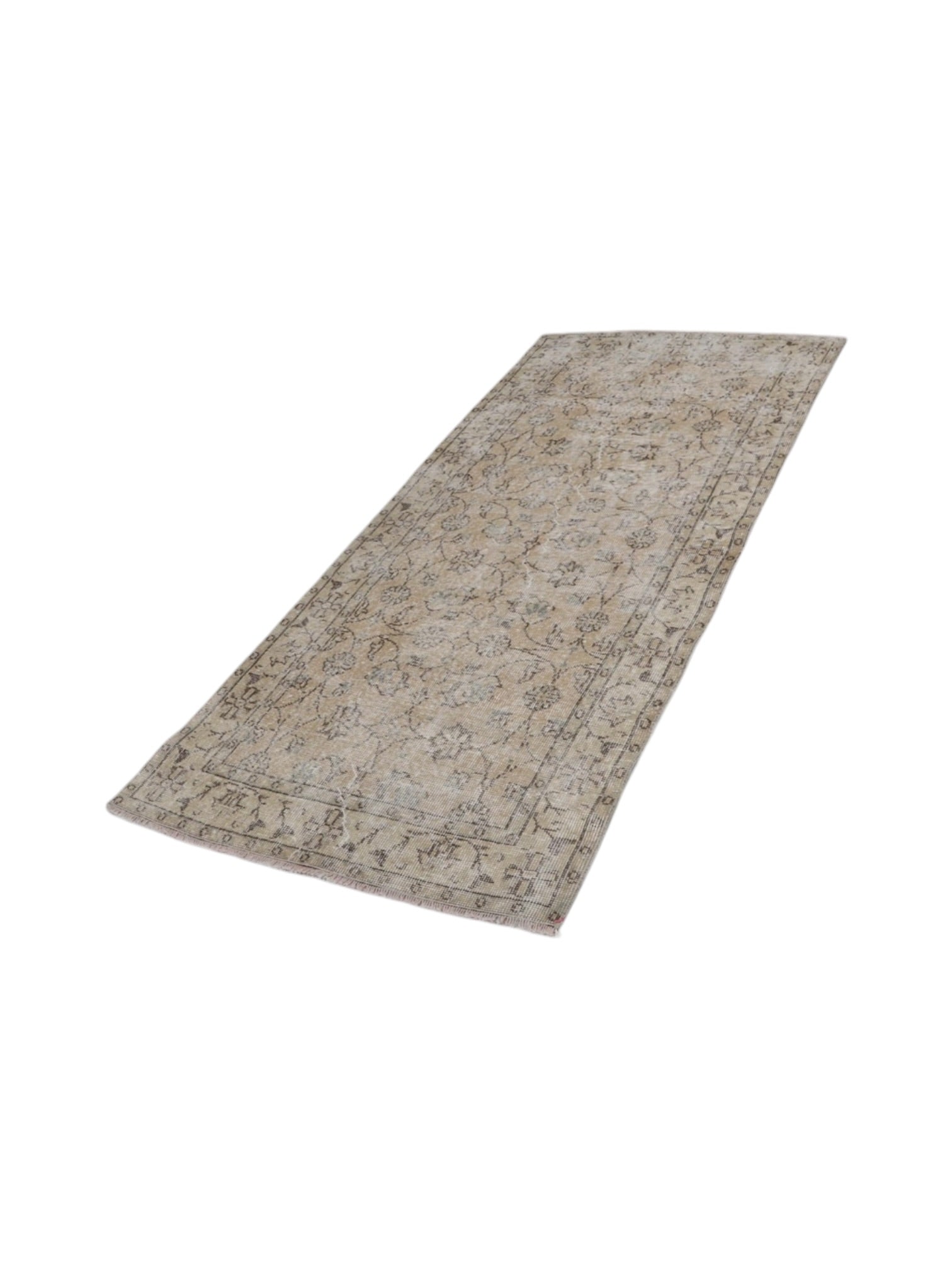 Vintage Turkish Rug - Floral Oushak (198cm x 93cm)