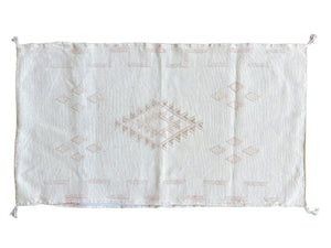 Moroccan Cactus Silk Lumbar 50x95cm  |  White