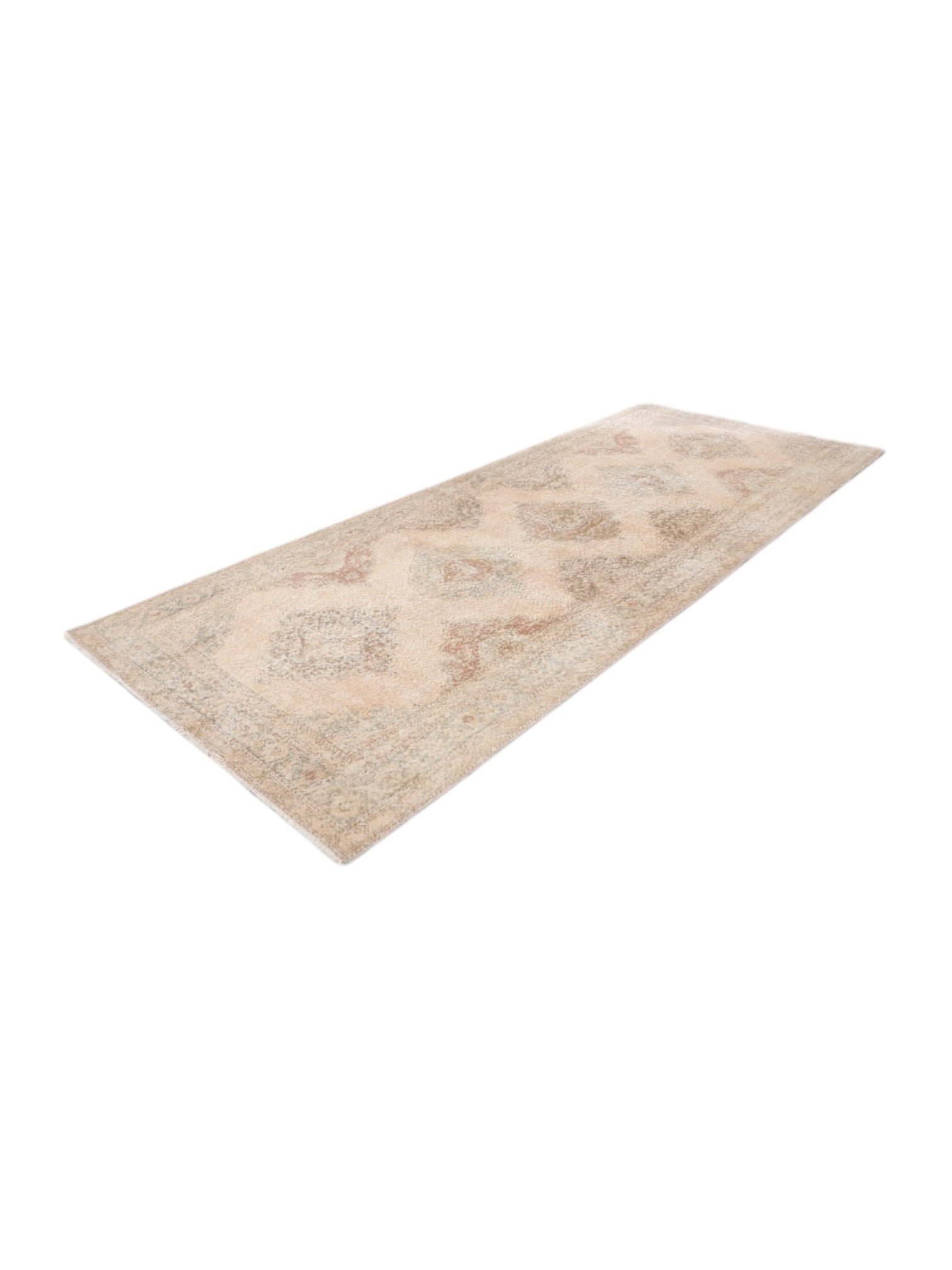 Rare Vintage Turkish Rug - Oushak Runner (374cm x 144cm)