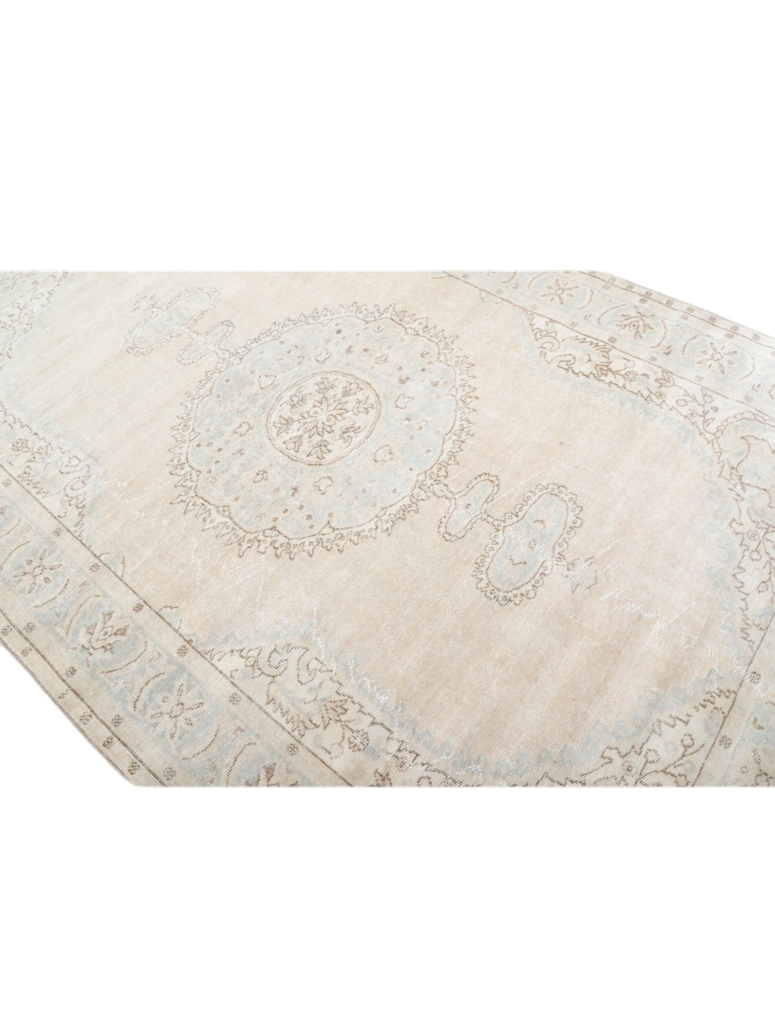 Rare Vintage Turkish Rug - Vanilla Sand Oushak (310cm x 203cm)