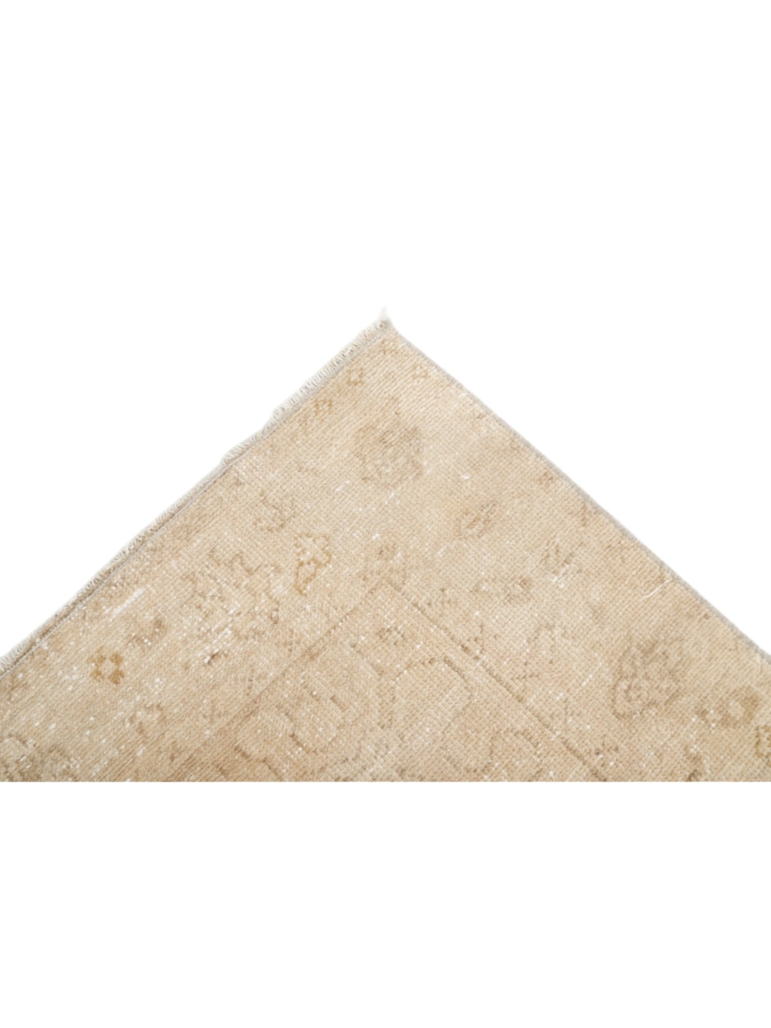 Rare Vintage Turkish Rug - Champagne Bloom Oushak Runner (384 cm x 99 cm)