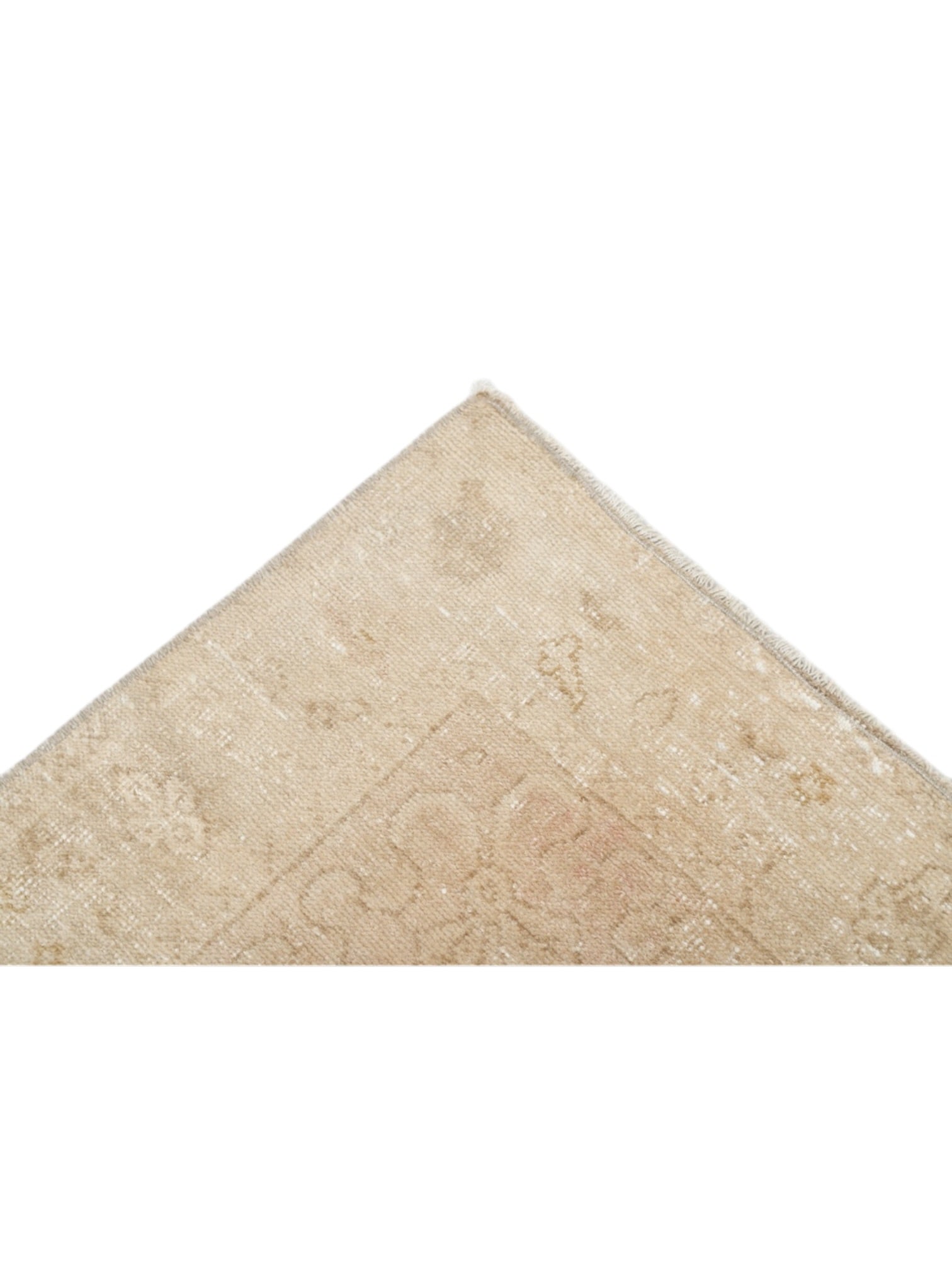 Rare Vintage Turkish Rug - Champagne Bloom Oushak Runner (384 cm x 99 cm)