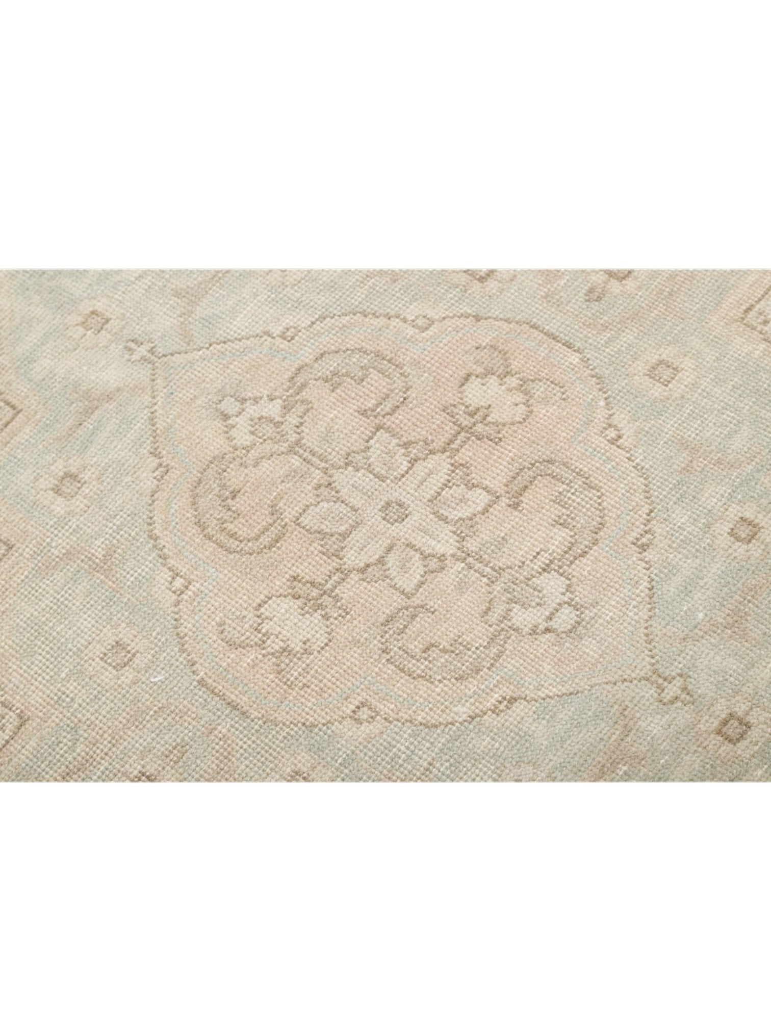 Oversized Neutral Vintage Turkish Rug - Twilight Bloom Oushak (387cm x 308cm)