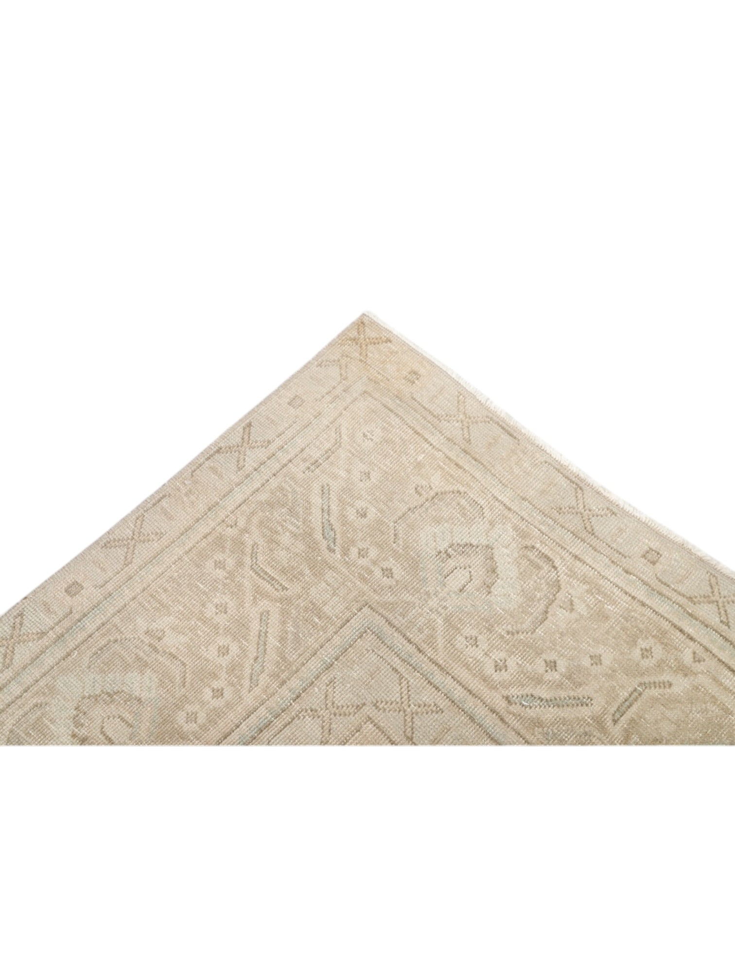 Oversized Neutral Vintage Turkish Rug - Twilight Bloom Oushak (387cm x 308cm)