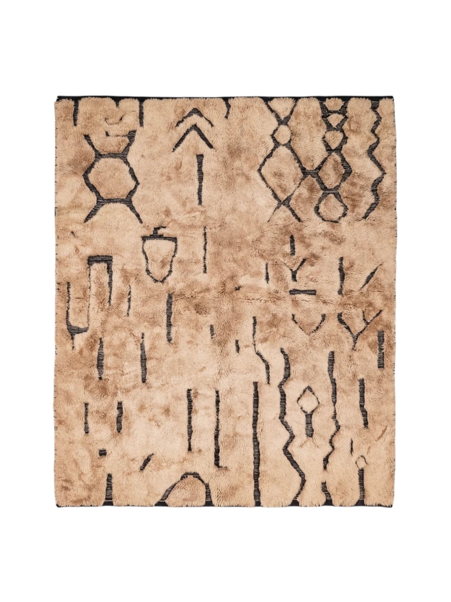 Contemporary Moroccan Rug | Zahara Noir - Dune Ink