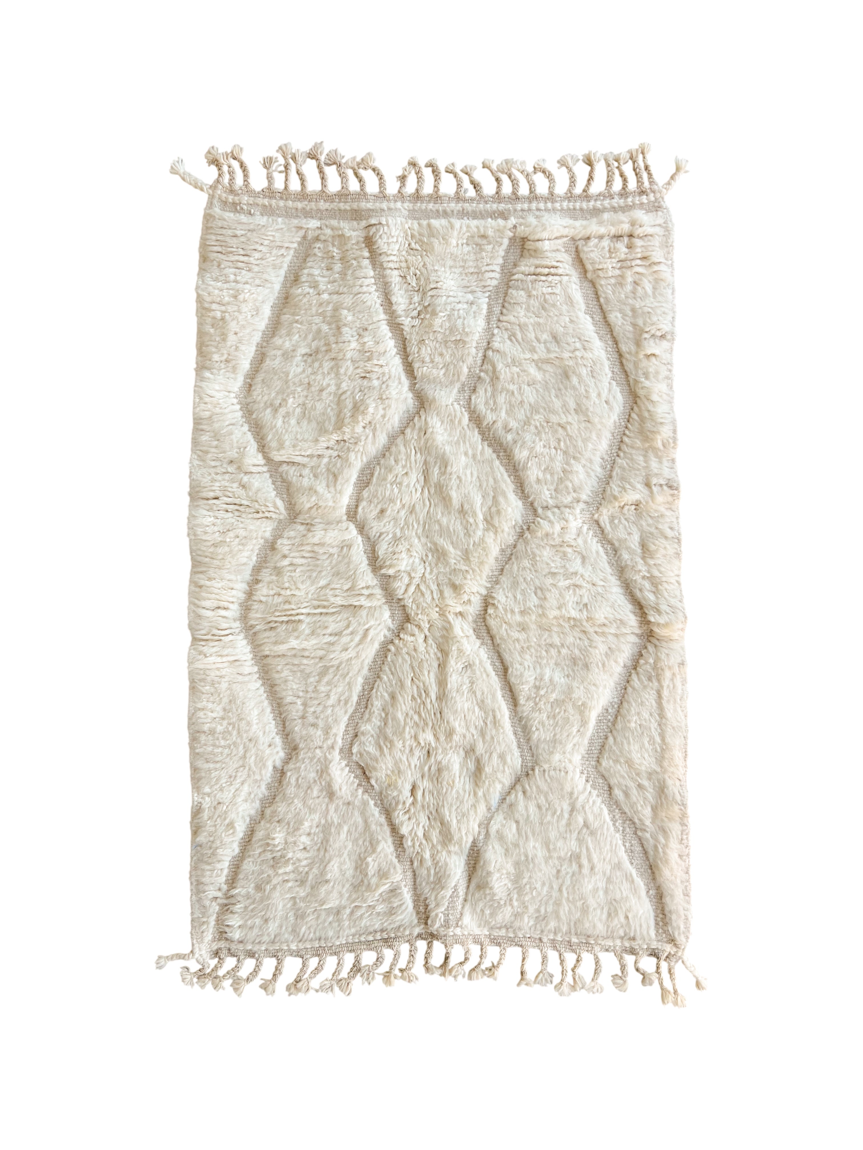 Original Moroccan Beni Ourain Wool Rug - Nera 04 (170cm x 100cm)