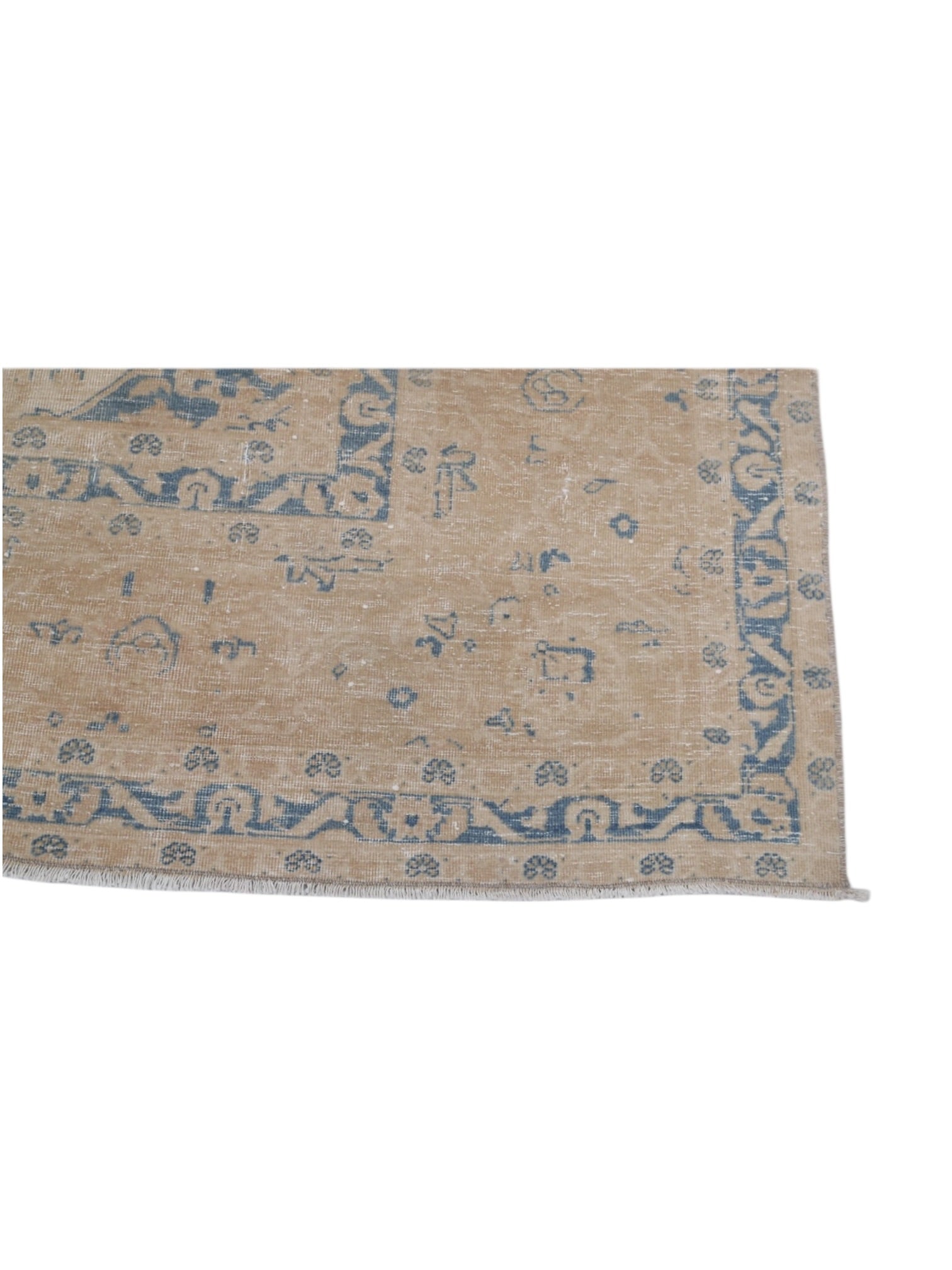 Rare Vintage Turkish Rug - Powder Blue Petal Oushak (340cm x 290cm)