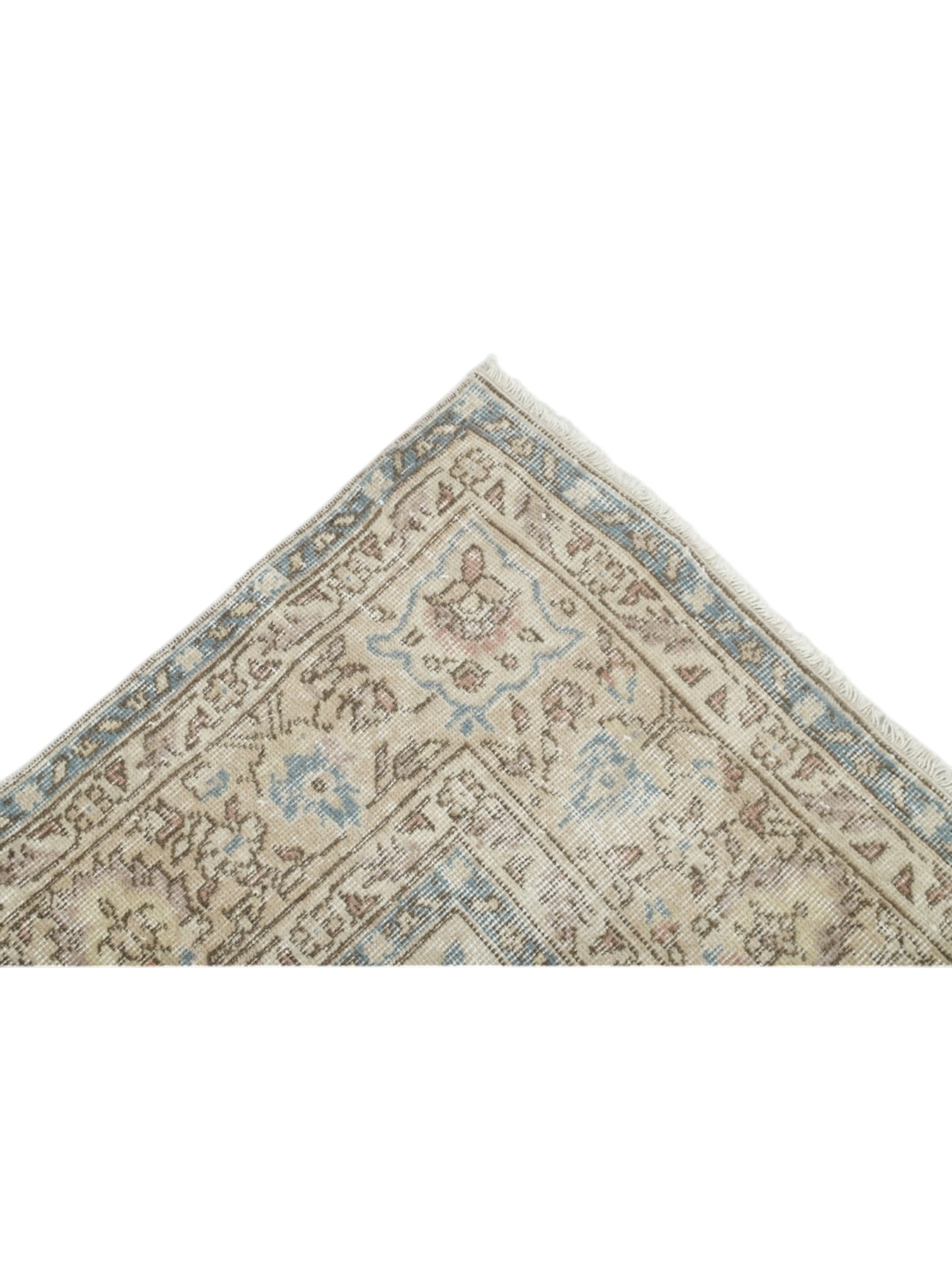 Vintage Turkish Rug - Blue Bloom Oushak (320cm x 210cm)