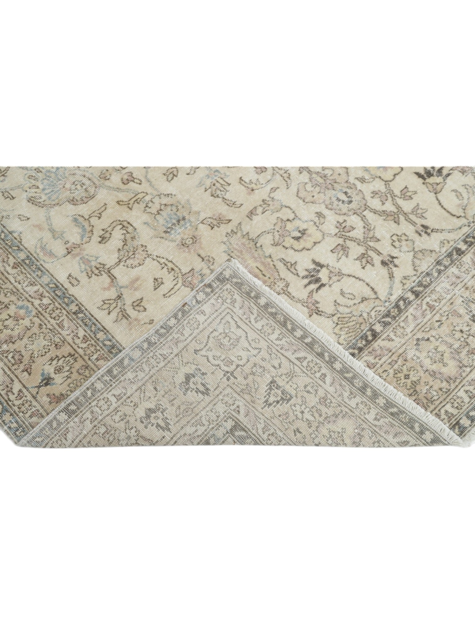 Vintage Turkish Rug - Blue Bloom Oushak (320cm x 210cm)