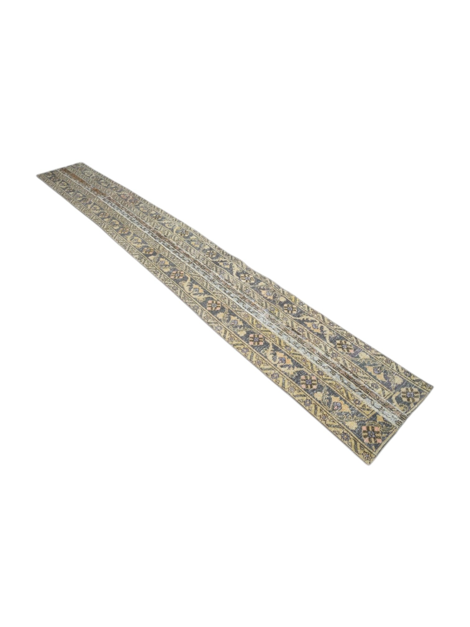 Rare Vintage Turkish Runner - Wildflower Oushak (351cm x 48cm)