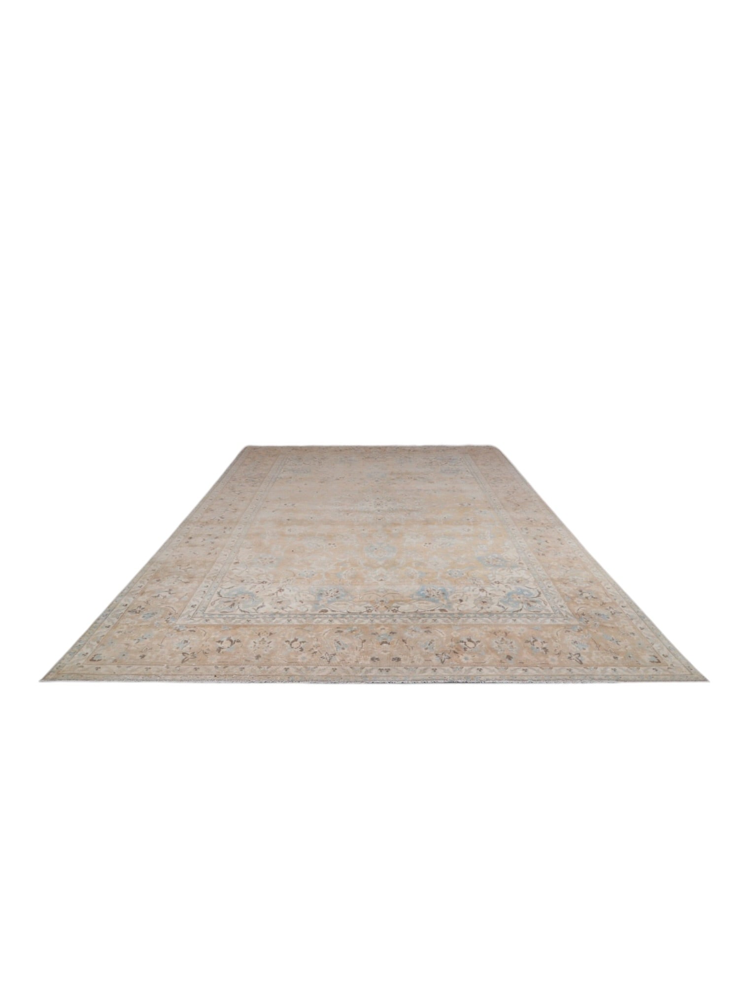 Oversized Neutral Vintage Turkish Rug -  Sadie Oushak (391cm x 291cm)