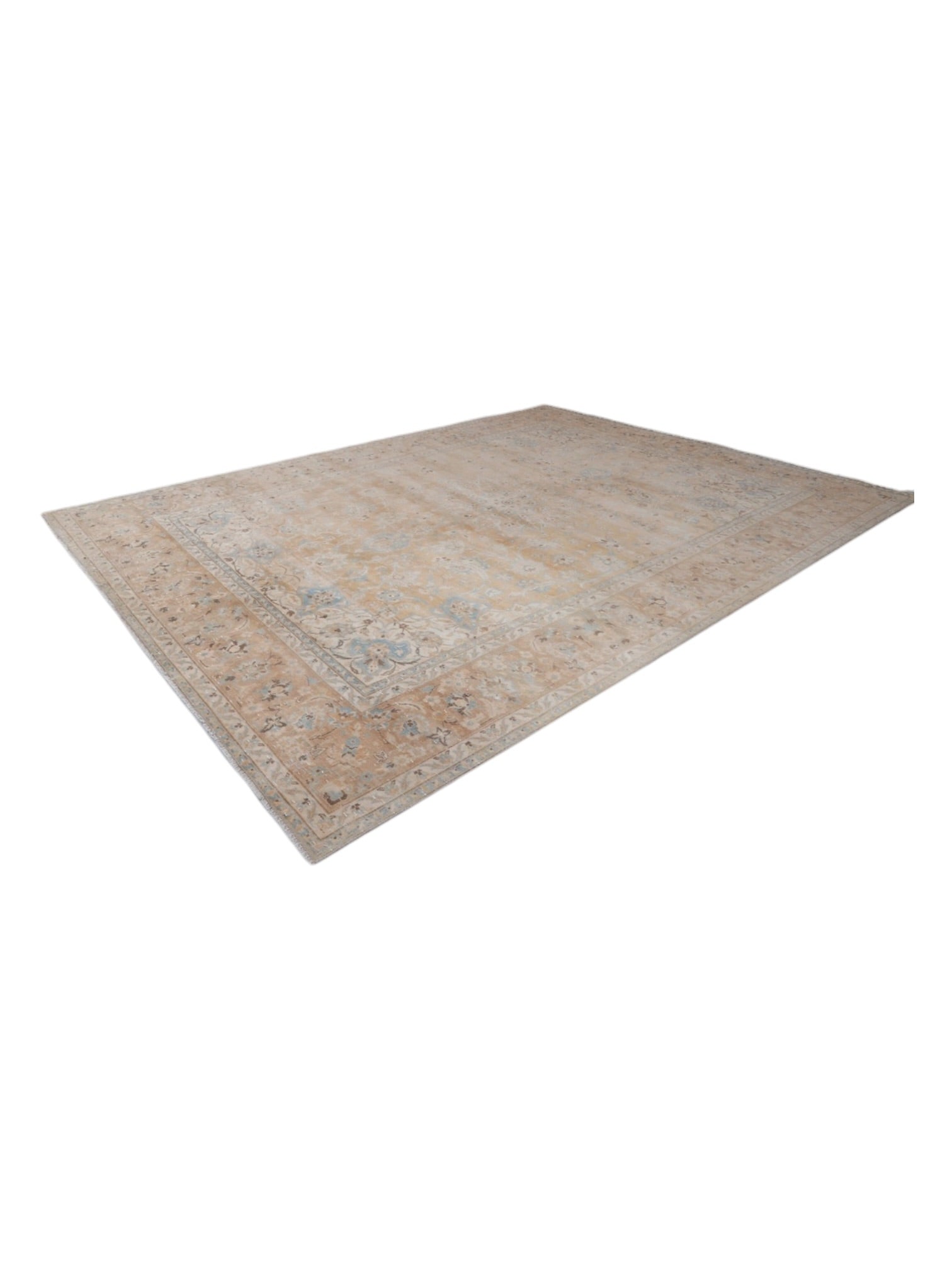 Oversized Neutral Vintage Turkish Rug -  Sadie Oushak (391cm x 291cm)