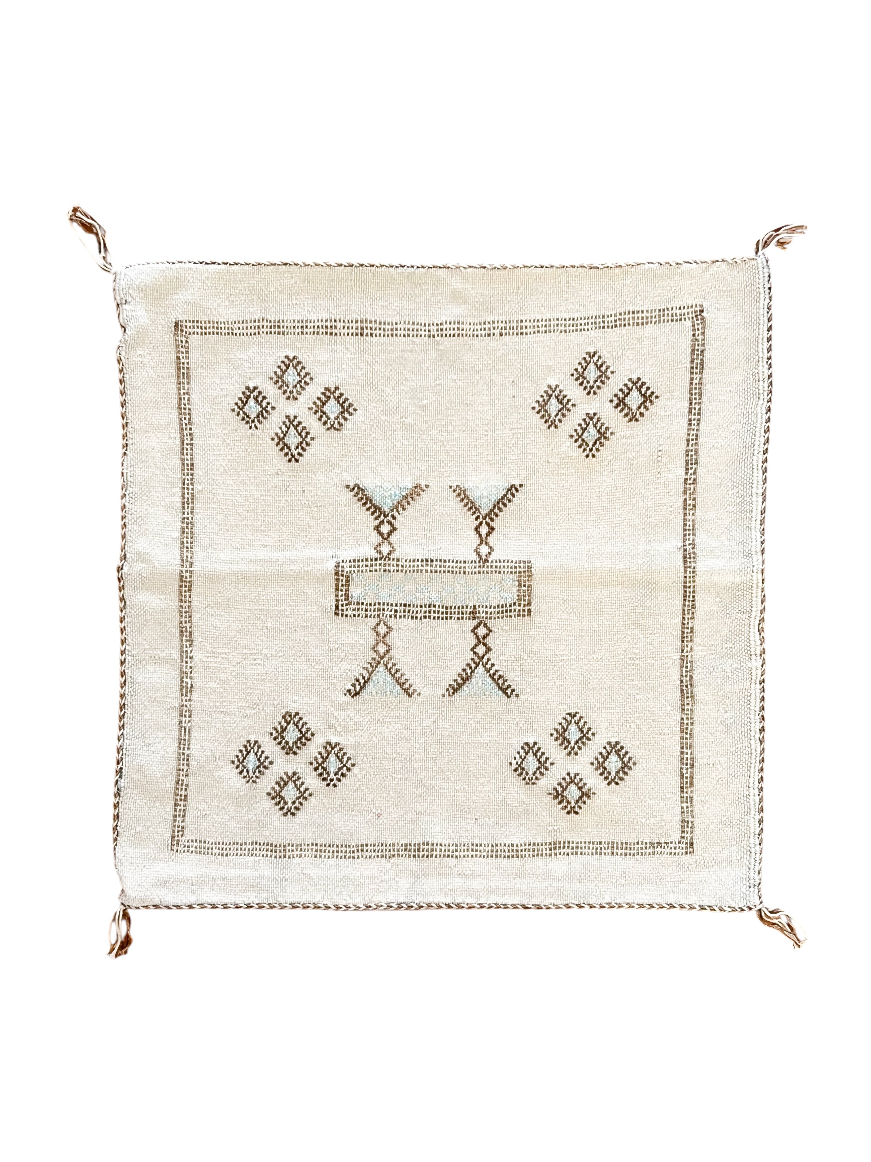 Moroccan Cactus Silk 50x50cm | Moroccan White