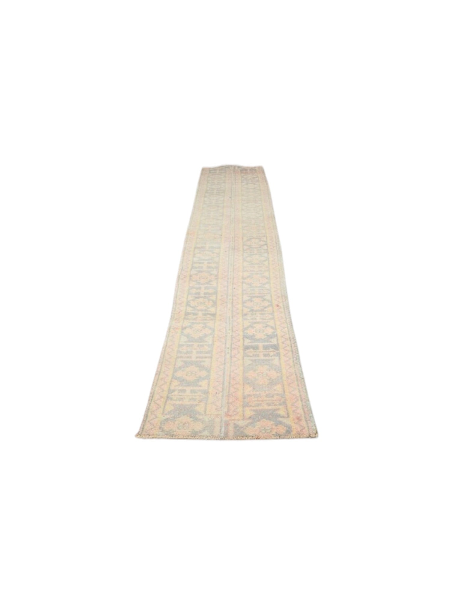 Vintage Turkish Runner - Peach Ballini Oushak (317cm x 50cm)