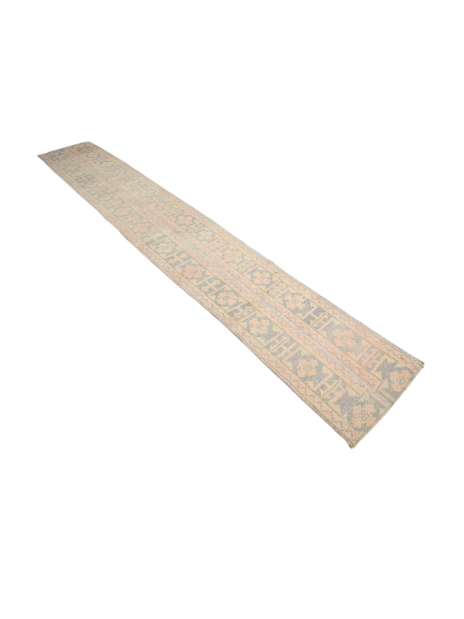 Vintage Turkish Runner - Peach Ballini Oushak (317cm x 50cm)
