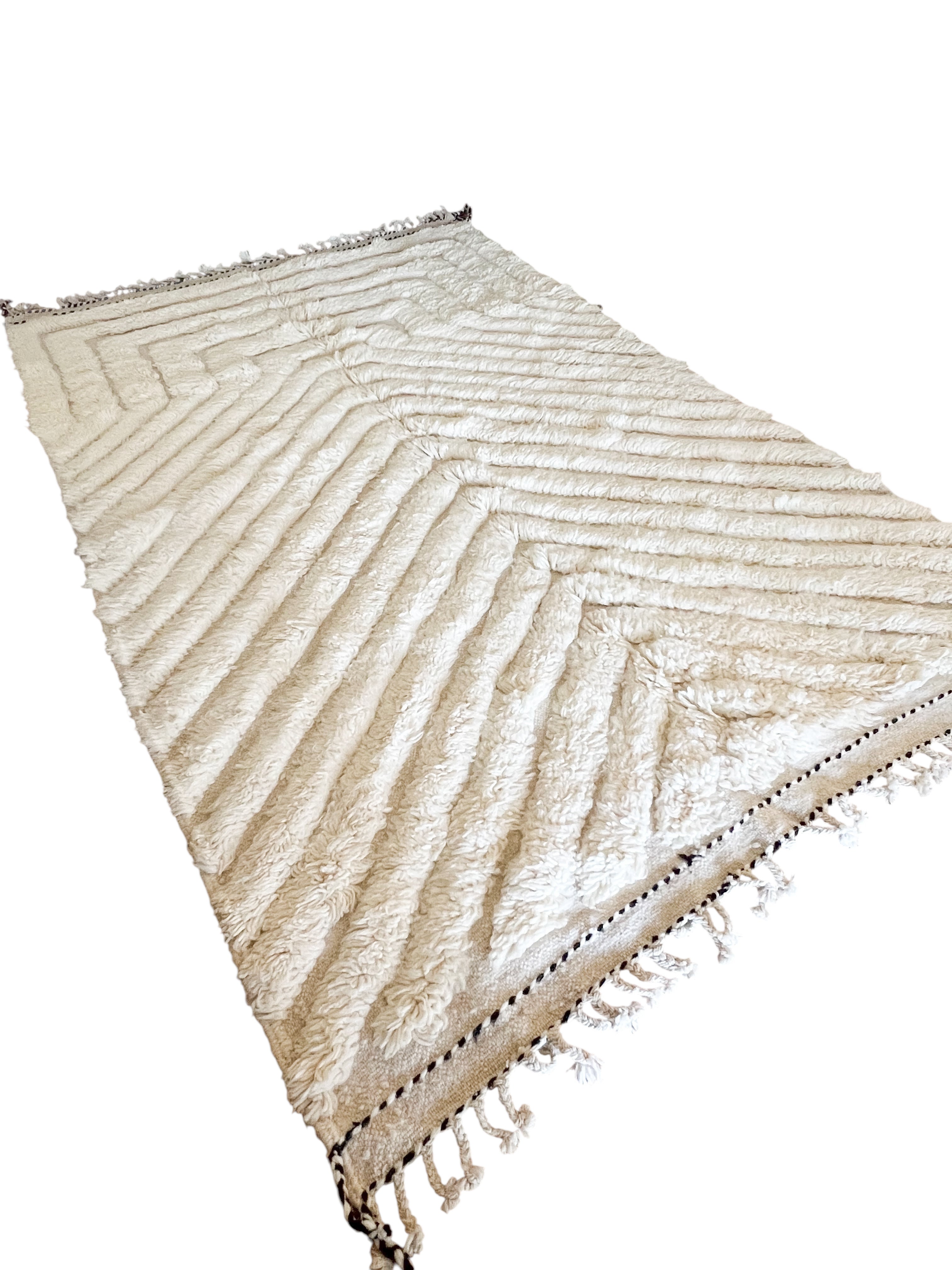 Original Moroccan Beni Ourain Wool Rug - Dune 07 ( 160cm x 270cm )